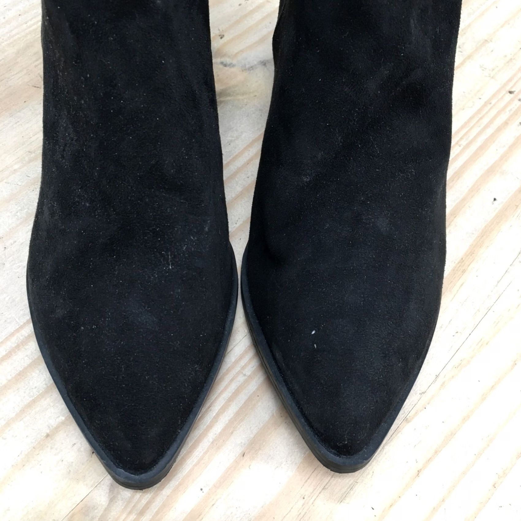 Vintage Universal Thread Boots Womens 6 Sylvie Ankle Bootie Black Pull On Pointed Toe Size US 6 / IT 36 - 5 Thumbnail