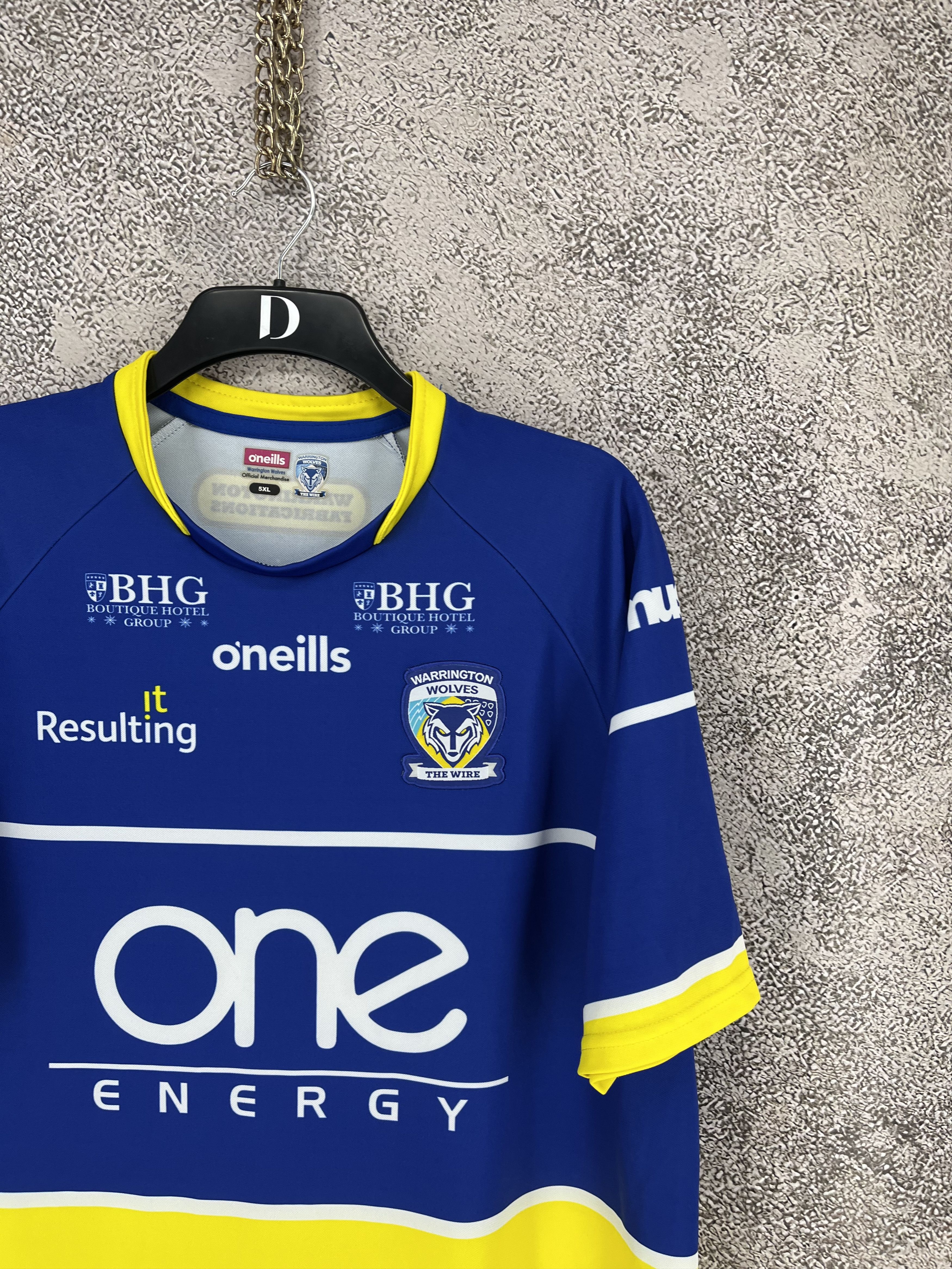 O'Neills WARRINGTON WOLVES HOME SHIRT ONEILLS JERSEY RUGBY SIZE 5XL Size US XXL / EU 58 / 5 - 5 Thumbnail