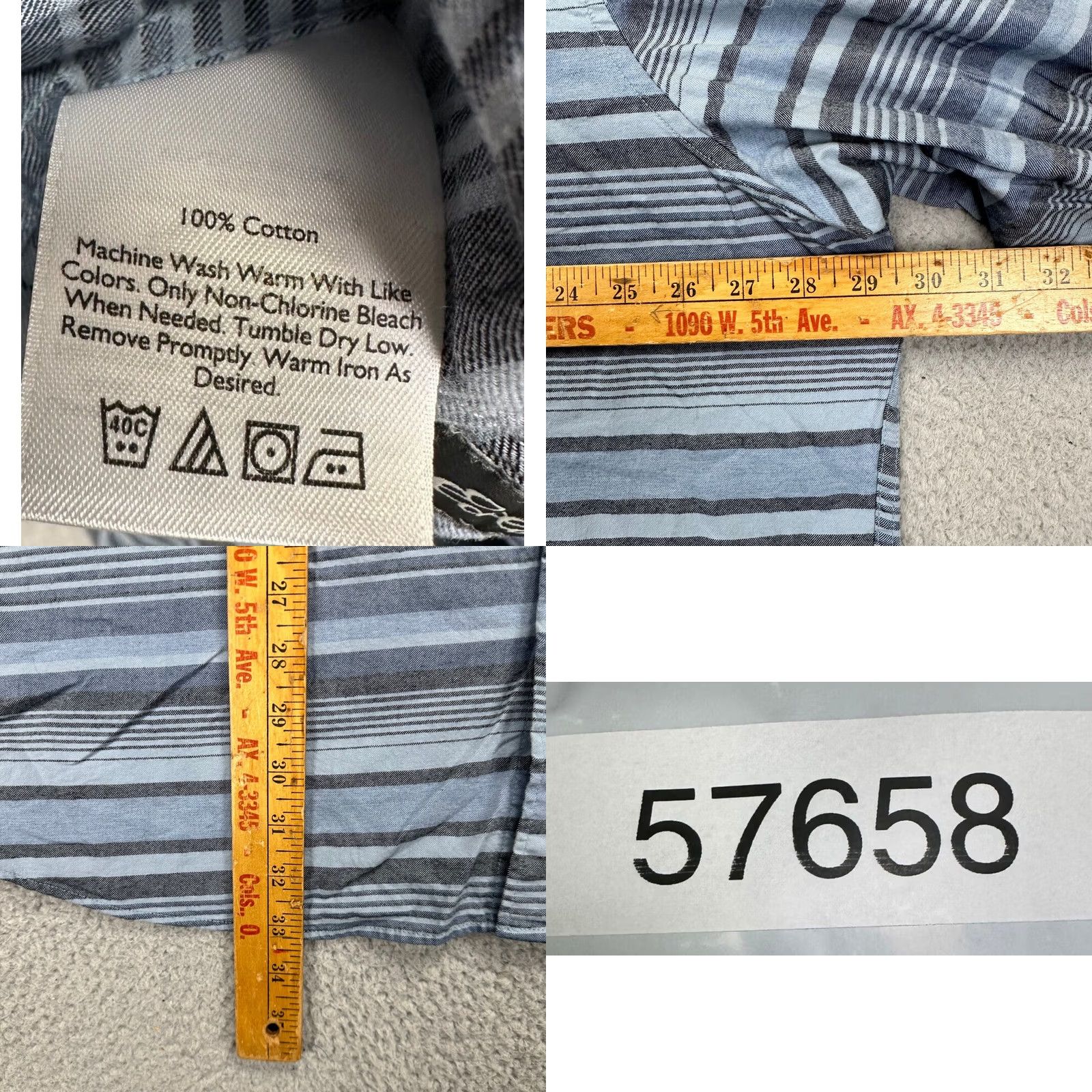 Eddie Bauer Eddie Bauer Shirt Adult 3XL Big Tall Blue Striped Button Down Classic Fit Mens Size US XXL / EU 58 / 5 - 8 Thumbnail