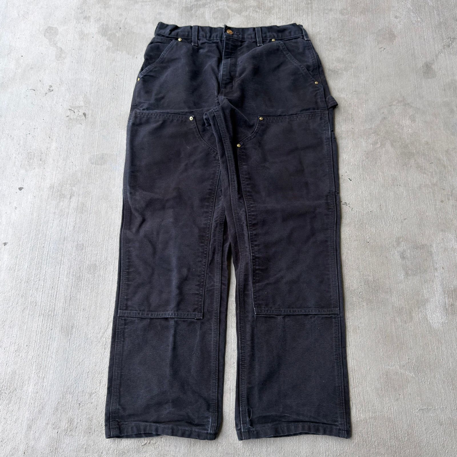Carhartt × Vintage Carhartt black double knee work wear carpenter pants Size US 30 / EU 46 - 1 Thumbnail