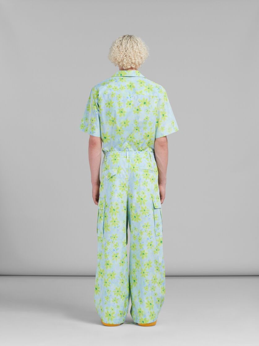 Marni o1w1db10125 Poplin Cargo Pants in Green/Blue Size US 40 / EU 56 - 2 Thumbnail