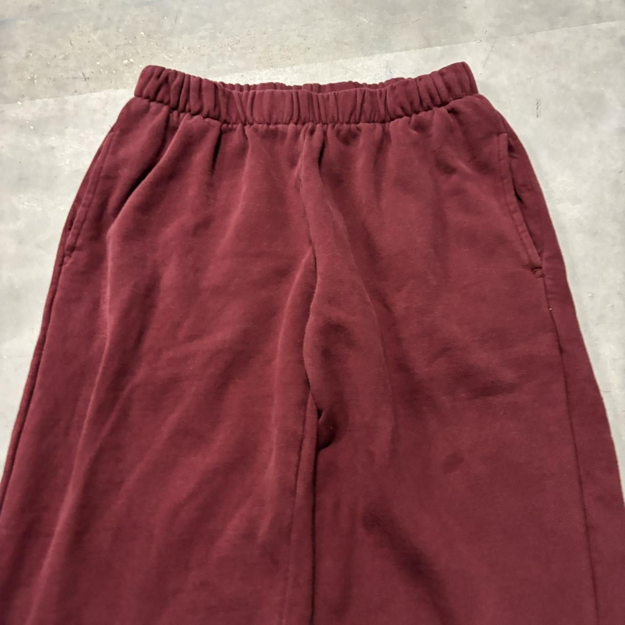 Japanese Brand × Vintage Crazy Vintage Y2K/2000s Dark Red Streetwear Skater Essential Sweatpants! Size US 30 / EU 46 - 4 Thumbnail