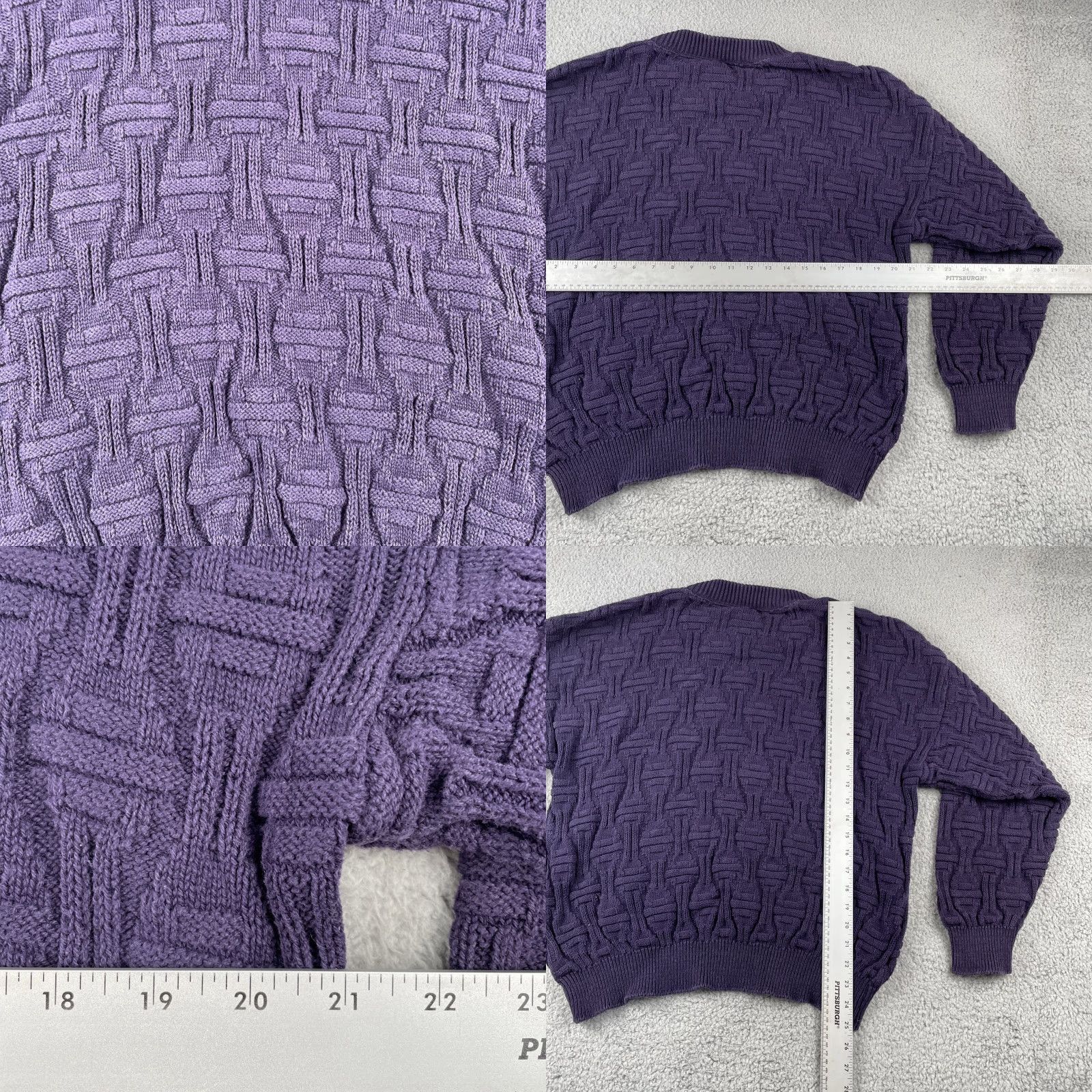 ASH VINTAGE Ash Creek Trading Knit Sweater XL Knit Cotton Purple Mens 90s USA Size US XL / EU 56 / 4 - 9 Thumbnail