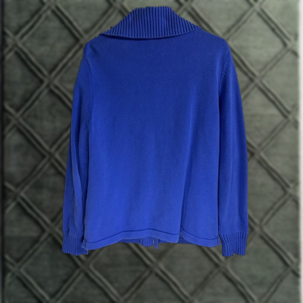 Vintage LL Bean Cardigan Women’s XL Regular Blue Tight Knit Collared Pullover Sweater Size XL / US 12-14 / IT 48-50 - 1 Thumbnail