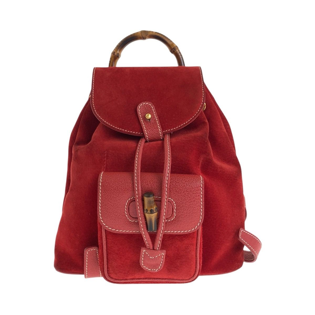 Gucci Gucci Gucci Bamboo Suede/Leather Backpack Suede Backpack 00320340030 DUTY FREE for USA Size ONE SIZE - 1 Thumbnail