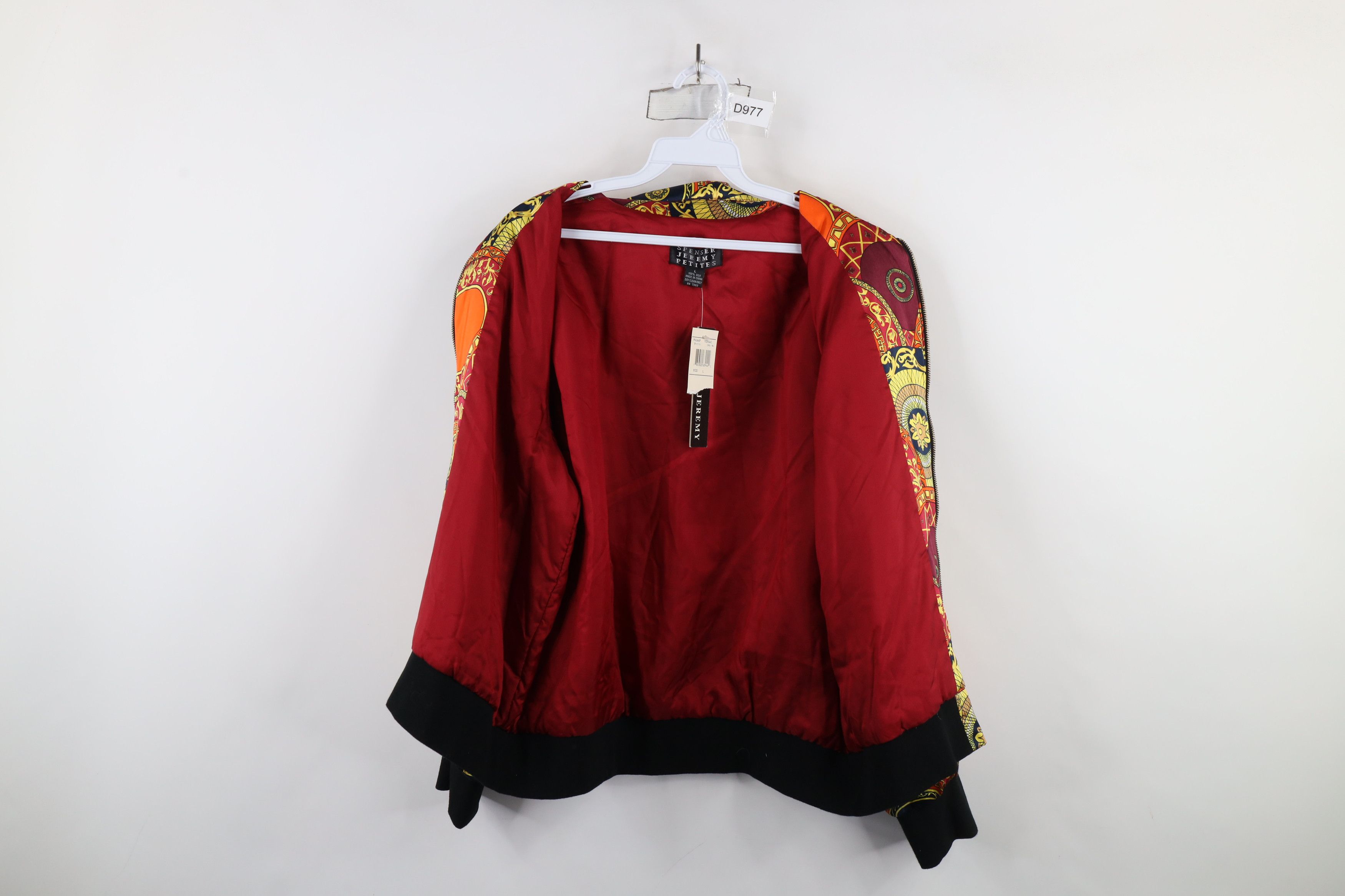 Vintage Deadstock Vintage 90s Streetwear Geometric Zip Bomber Jacket Size L / US 10 / IT 46 - 9 Thumbnail