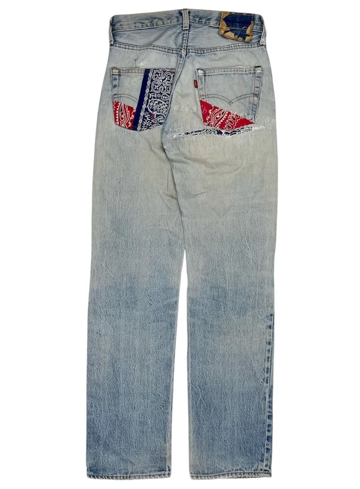 Vintage Vintage Levi's 501 Redline Repaired Jeans Size 27" / US 4 / IT 40 - 1 Thumbnail