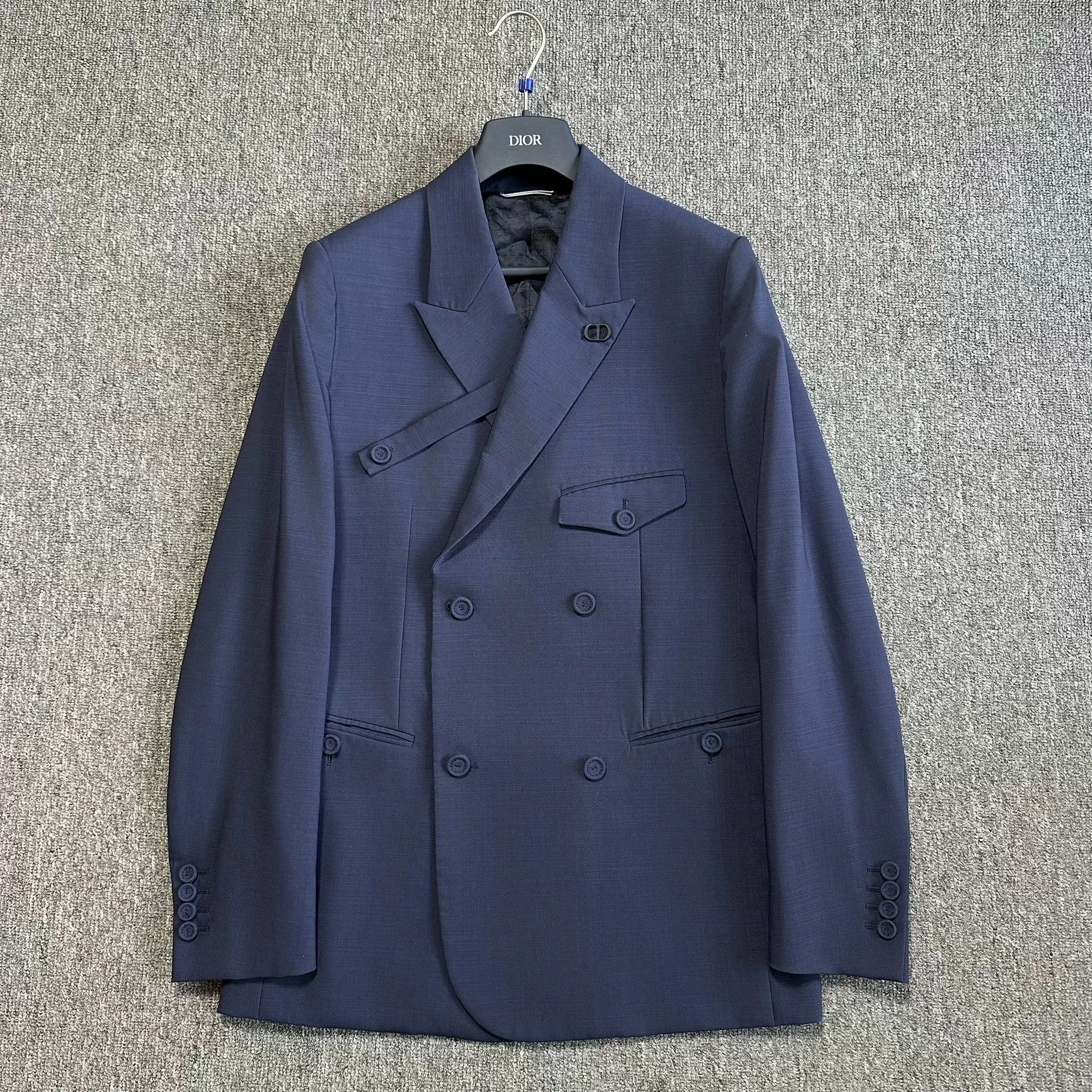 Dior Dior Navy Double-Breasted Suit Set Size US M / EU 48-50 / 2 - 1 Thumbnail