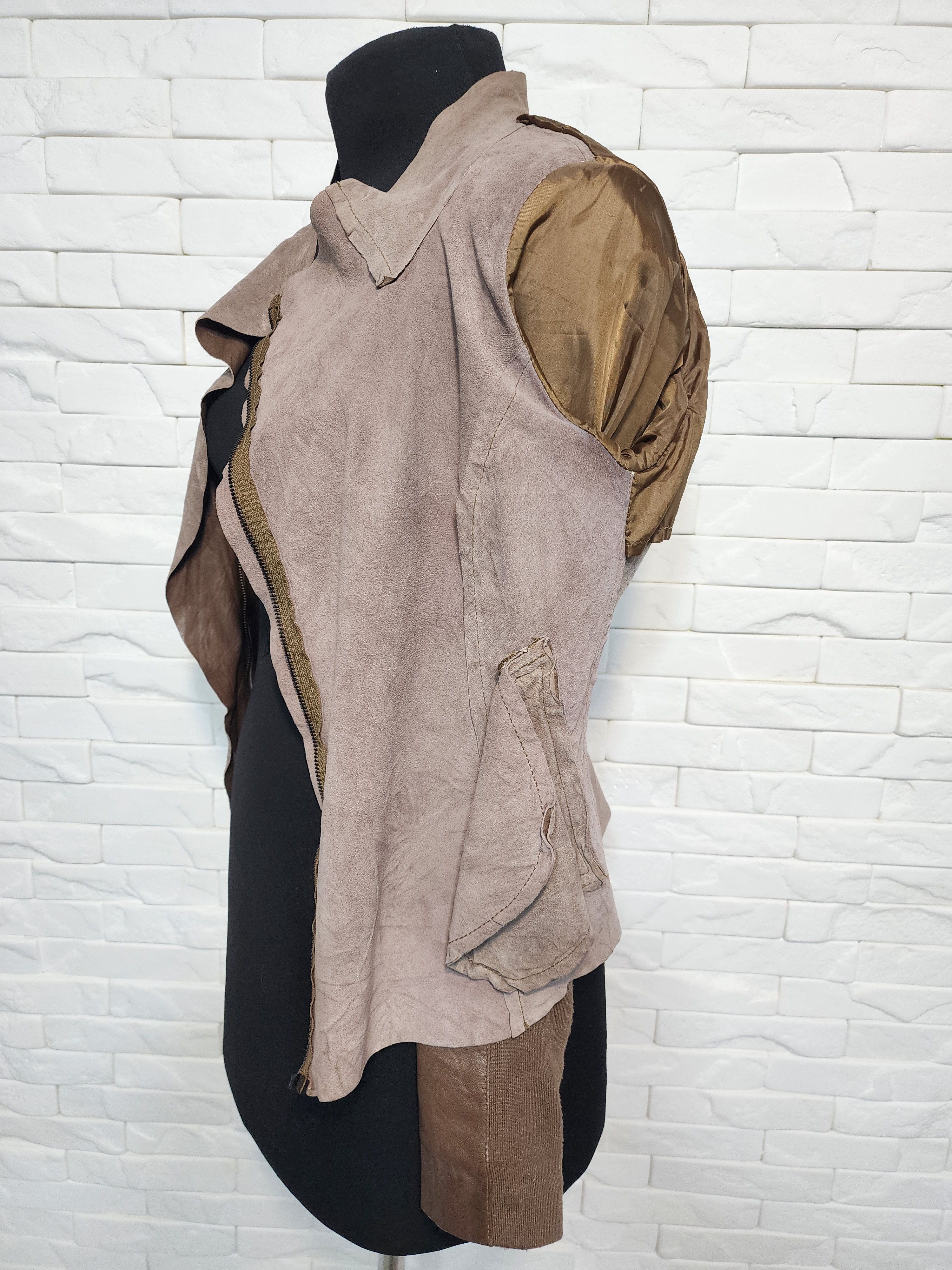 Designer Women's simple leather jacket. Size M / US 6-8 / IT 42-44 - 10 Thumbnail
