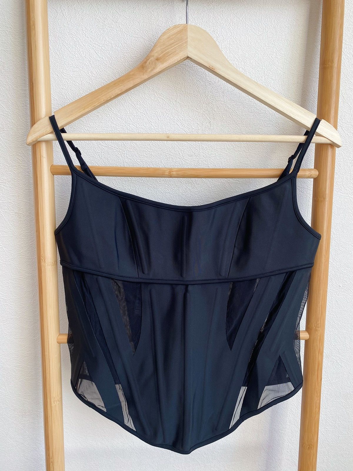 Mugler Mugler x H&M Mesh-Paneled Corset Top Black Size M Size M / US 6-8 / IT 42-44 - 9 Thumbnail
