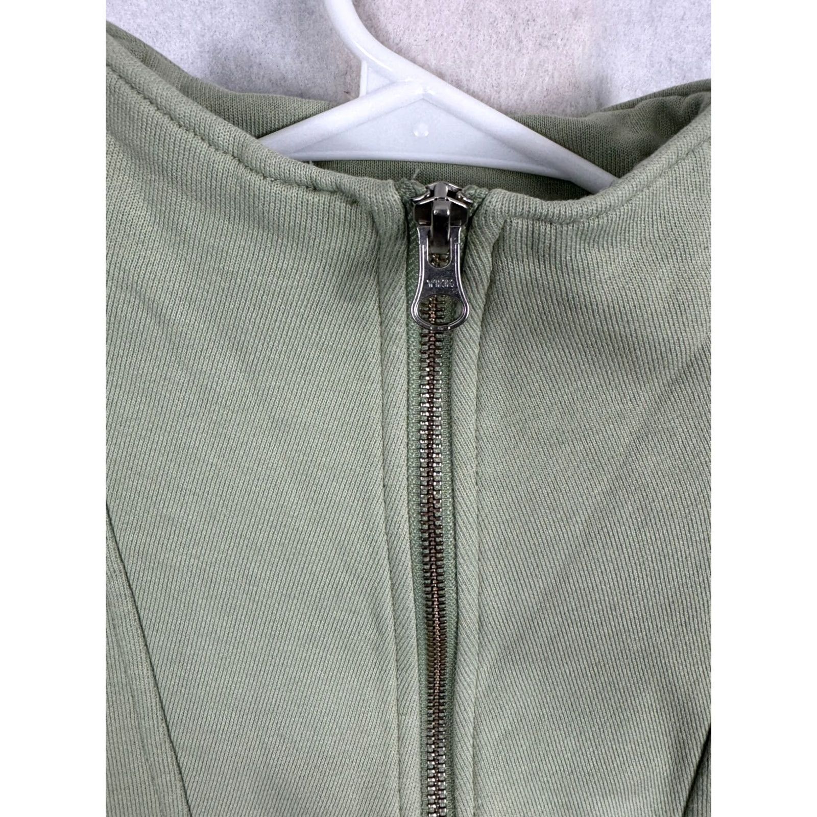 Everlane Everlane Organic Cotton Track Jacket Women XXS Green Long Sleeve Sweatshirt Size XXS / US 00 / IT 34 - 3 Thumbnail