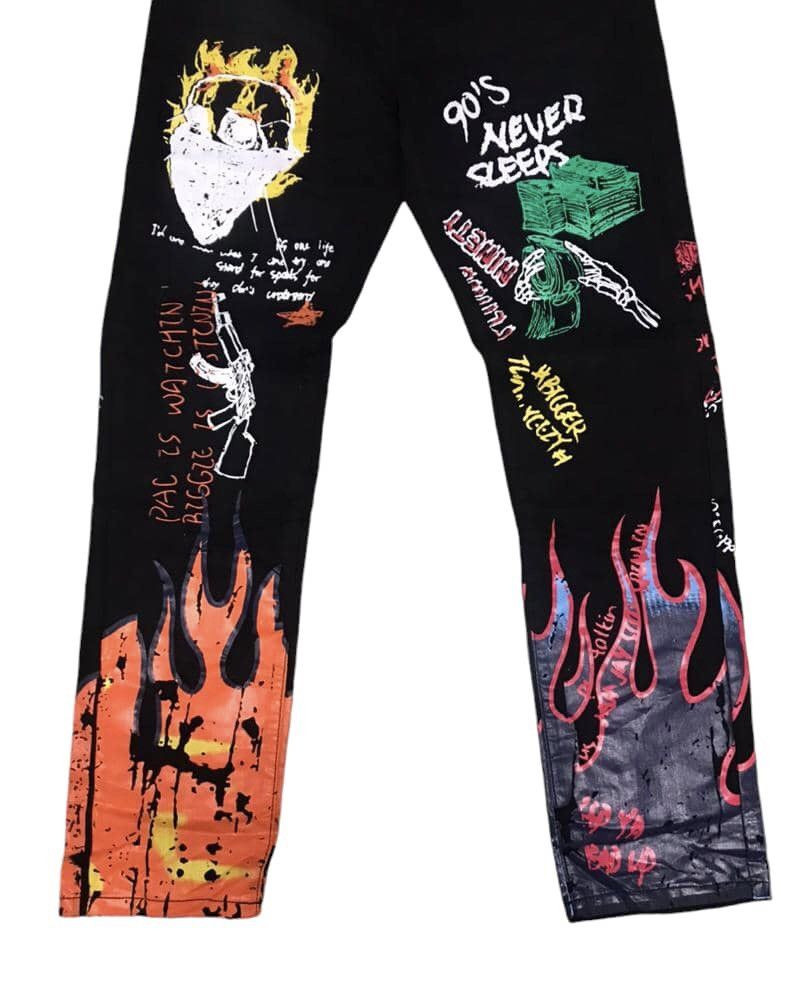 Hysteric Glamour 🔥🔥Japanese Brand Ovp Split Fire Slim Fit Denim Jeans Size US 32 / EU 48 - 9 Thumbnail