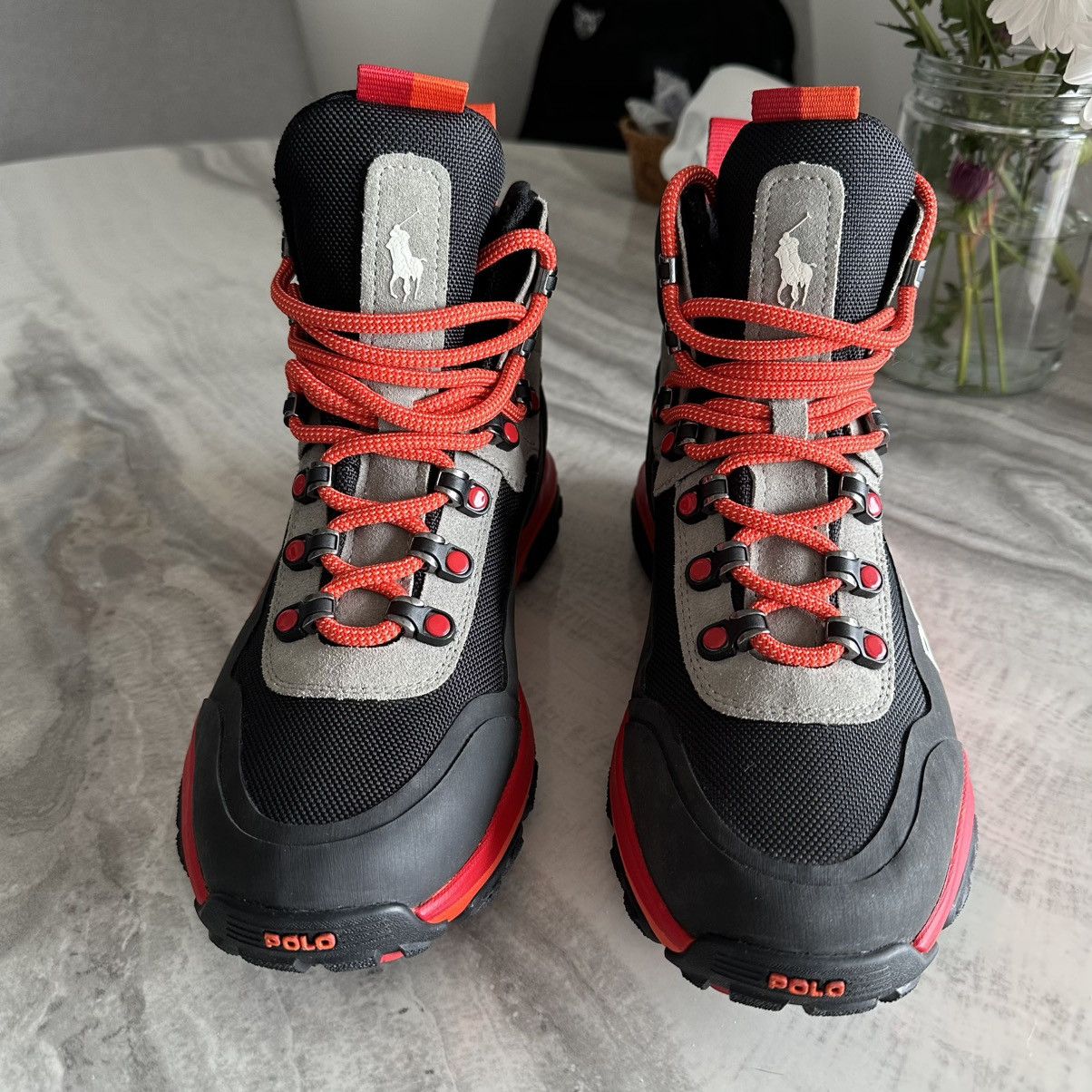 Polo Ralph Lauren Polo Ralph Lauren Adventure 300 Black Gray Mid Boots Size US 7 / EU 40 - 4 Thumbnail
