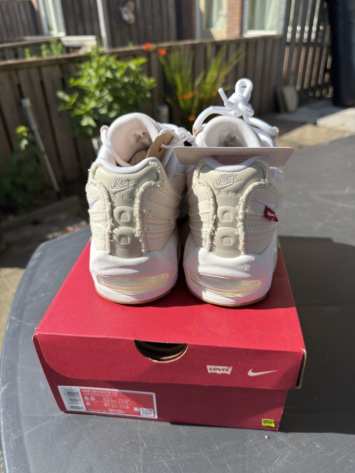 Levi's × Nike Nike x Levi’s Air max 95 OG “ White “ Size US 6.5 / EU 39-40 - 5 Thumbnail