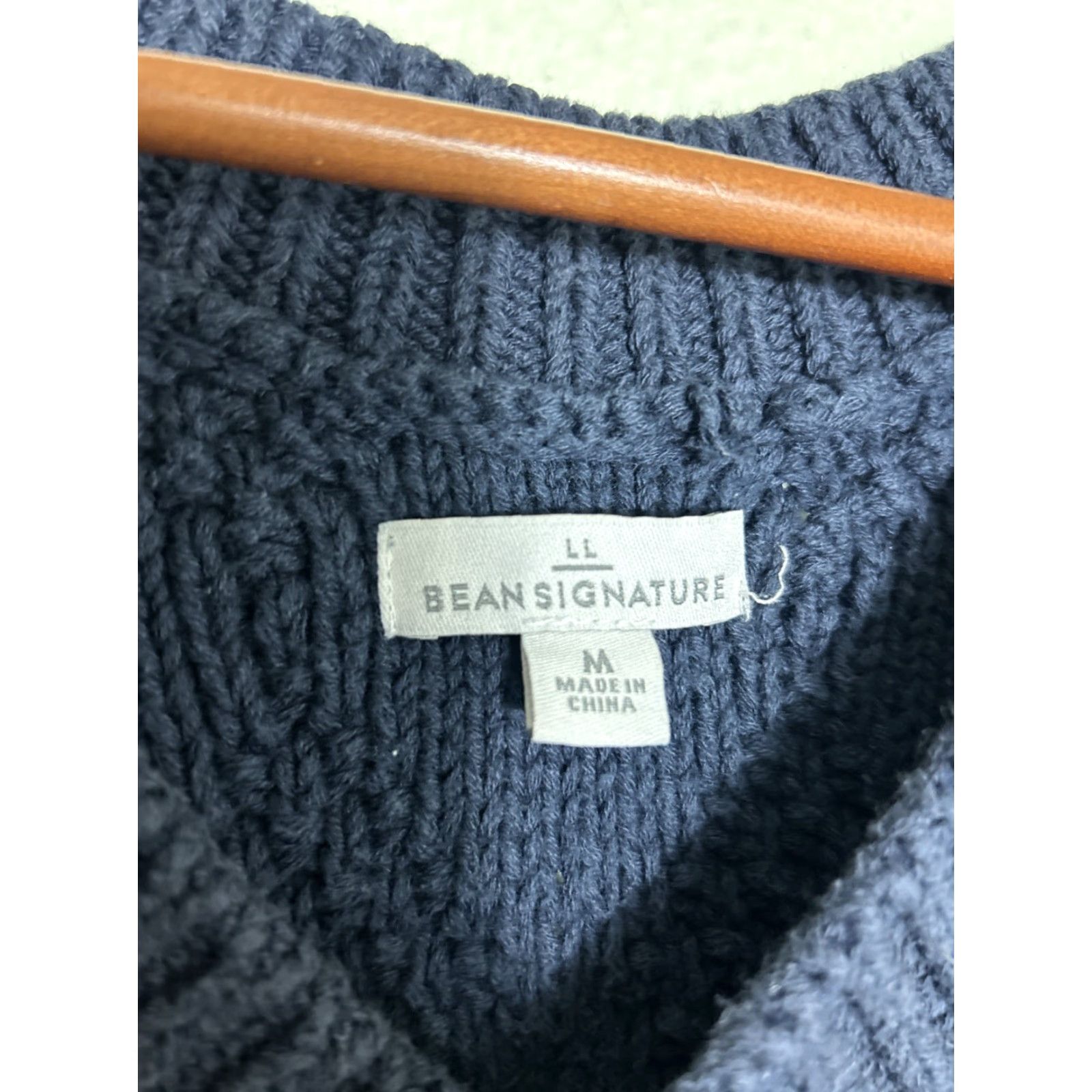 Vintage VINTAGE L.L. Bean Fisherman Sweater Blue M V-Neck Pullover Knit Flaw 505131 Size M / US 6-8 / IT 42-44 - 7 Thumbnail