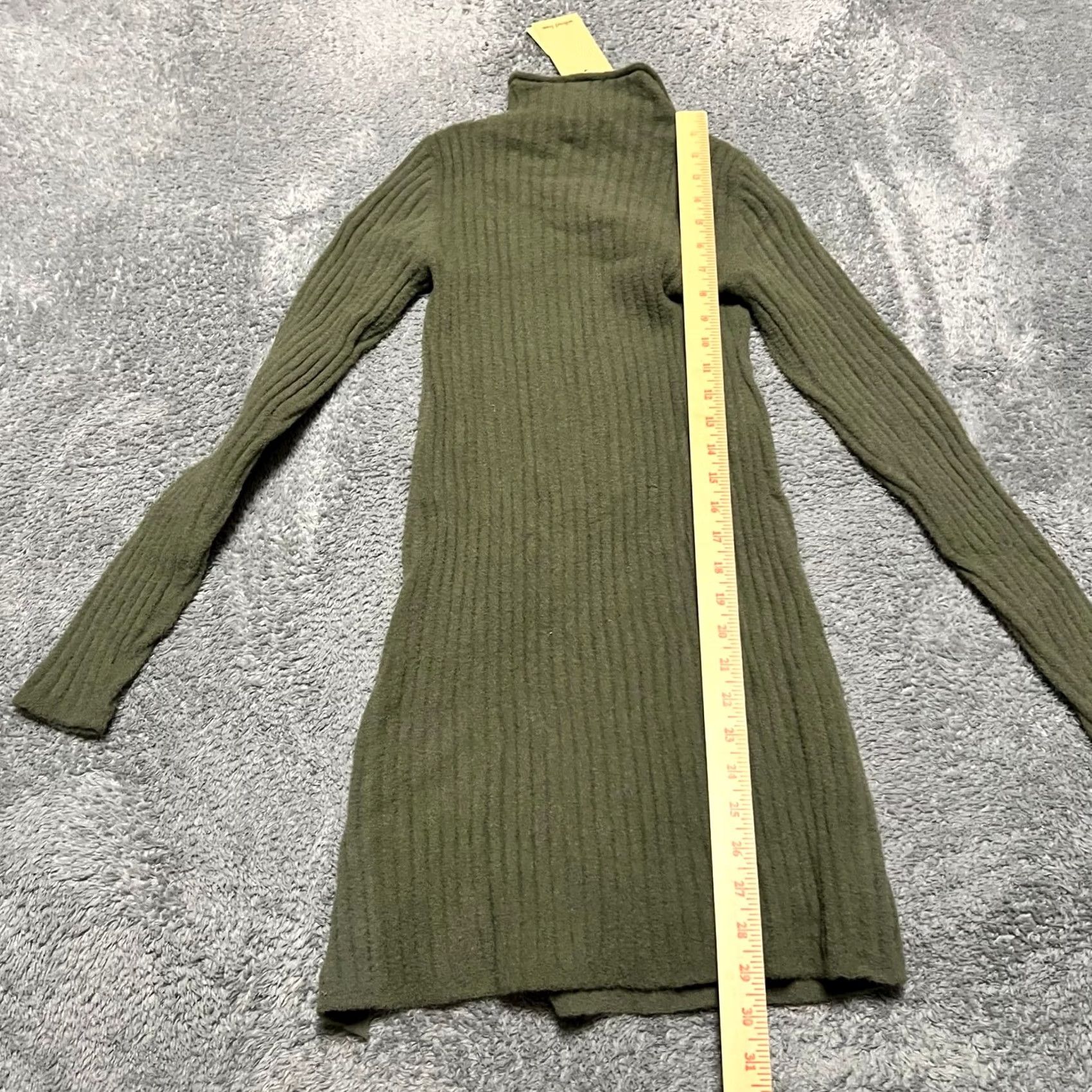 Aritzia Wilfred Free Dress Womens Small Hush Knit Station Midi Sweater Dress S Green Womens Swing Dress Size S / US 4 / IT 40 - 5 Thumbnail