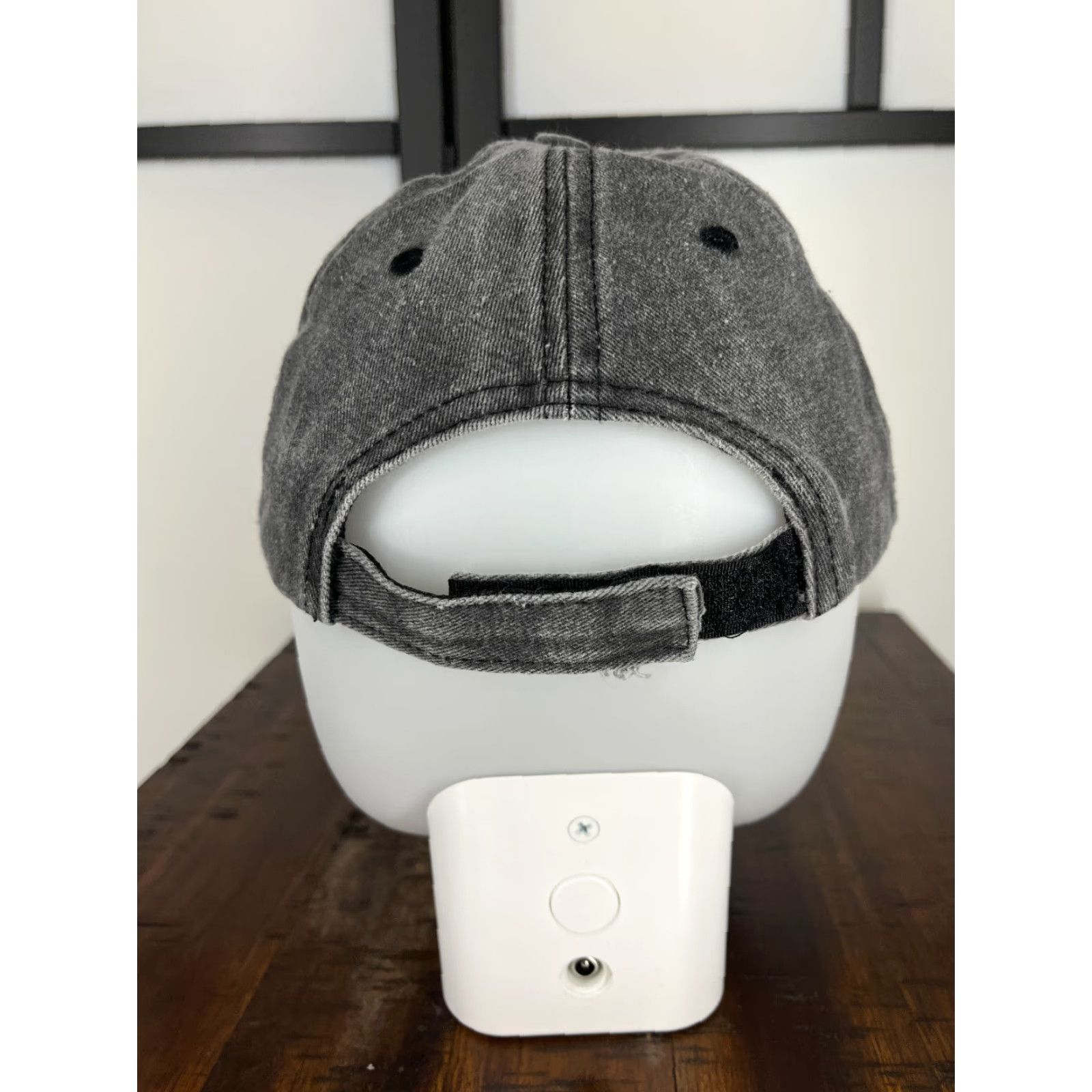 Vintage Lucky 7 Hat/Cap Adult One Size Gray Cotton Twill Strap Back Denim Look Casual Outdoor Baseball Cap Size ONE SIZE - 6 Thumbnail