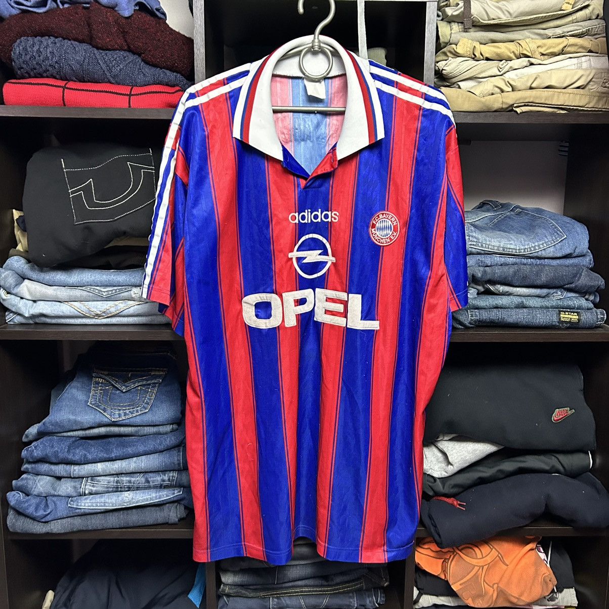 Adidas Vintage Adidas Bayern Munchen 1995 opel kreuzer player jersy Size US XL / EU 56 / 4 - 1 Thumbnail