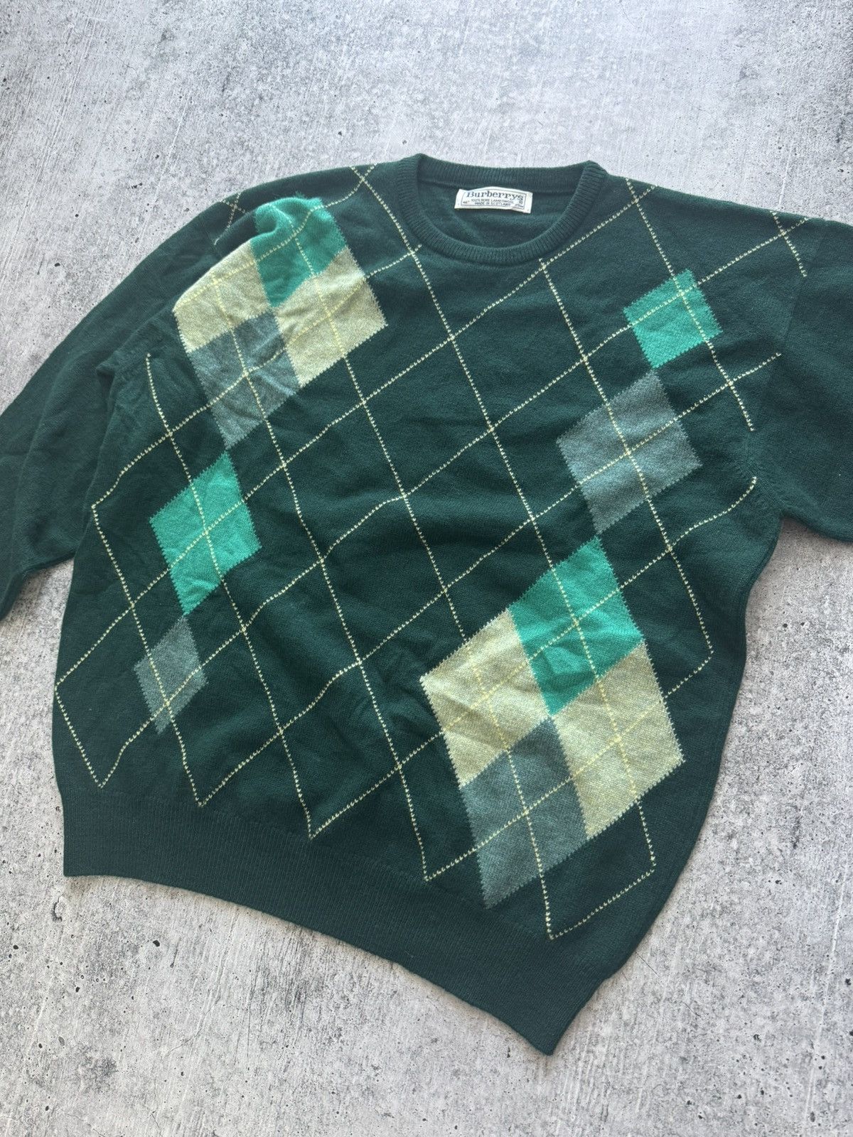 Burberry Burberrys Rare Vintage Sweater Luxury Lambswool knitwear Size US L / EU 52-54 / 3 - 3 Thumbnail