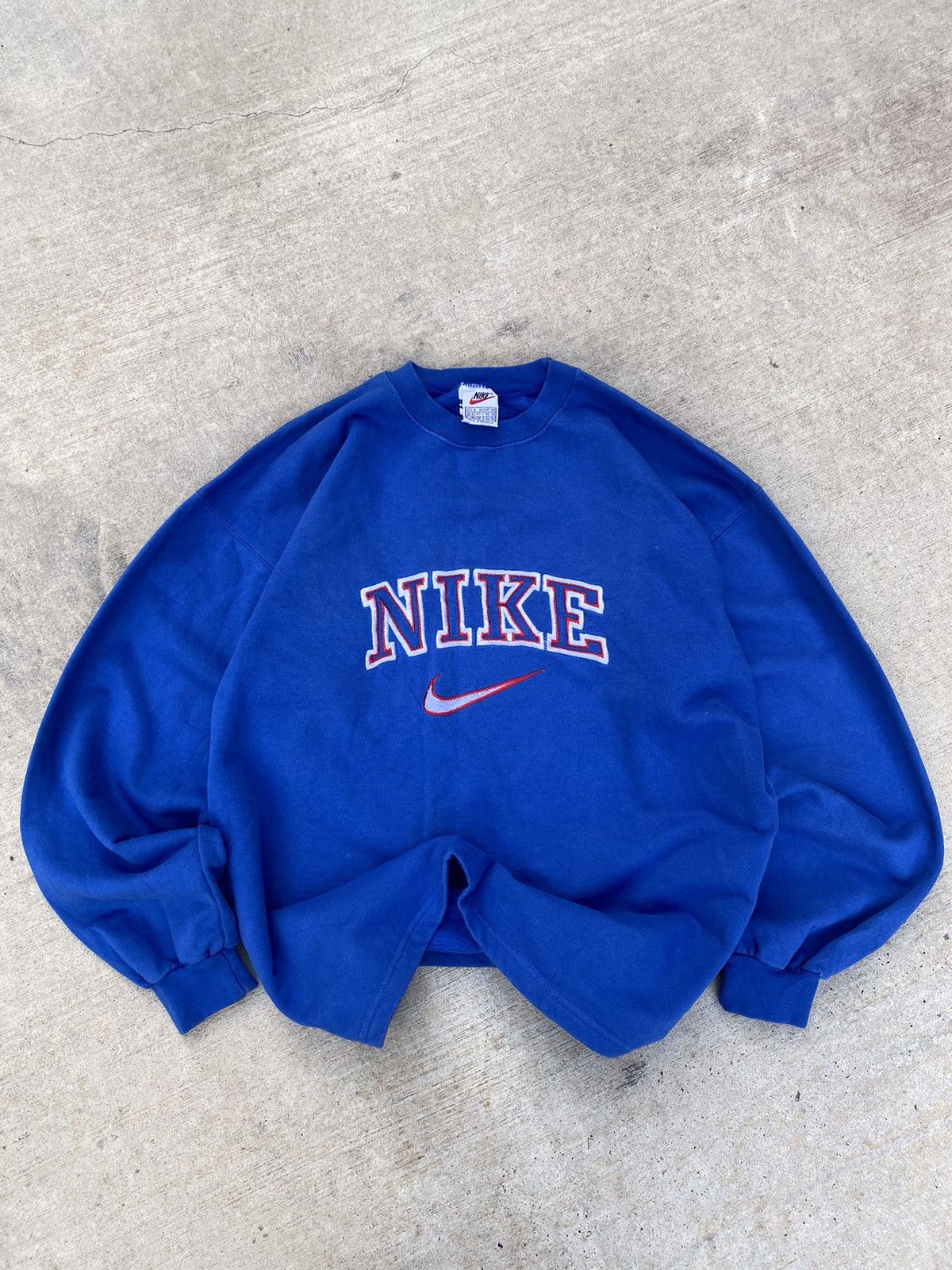 VTG 80s Nike Stitched online Spell Out Crewneck Sweatshirt