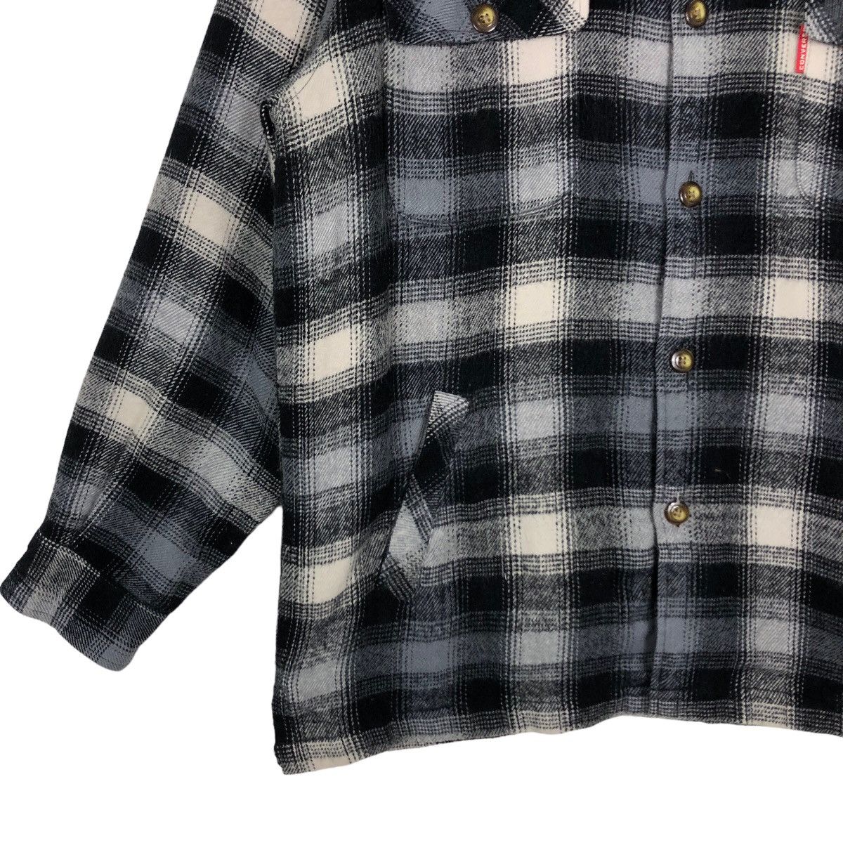 Flannel 🔥90’s Vintage Wool Flannel Jacket Converse USA Boston Mass Size US L / EU 52-54 / 3 - 3 Thumbnail