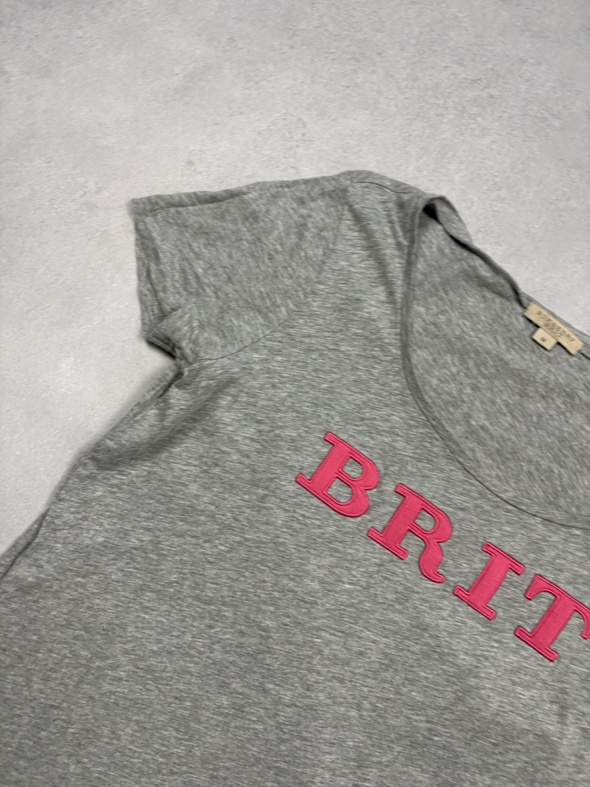 Burberry Burberry Brit BRIT Logo Grey T-Shirt M Embroidery Vintage Size M / US 6-8 / IT 42-44 - 3 Thumbnail