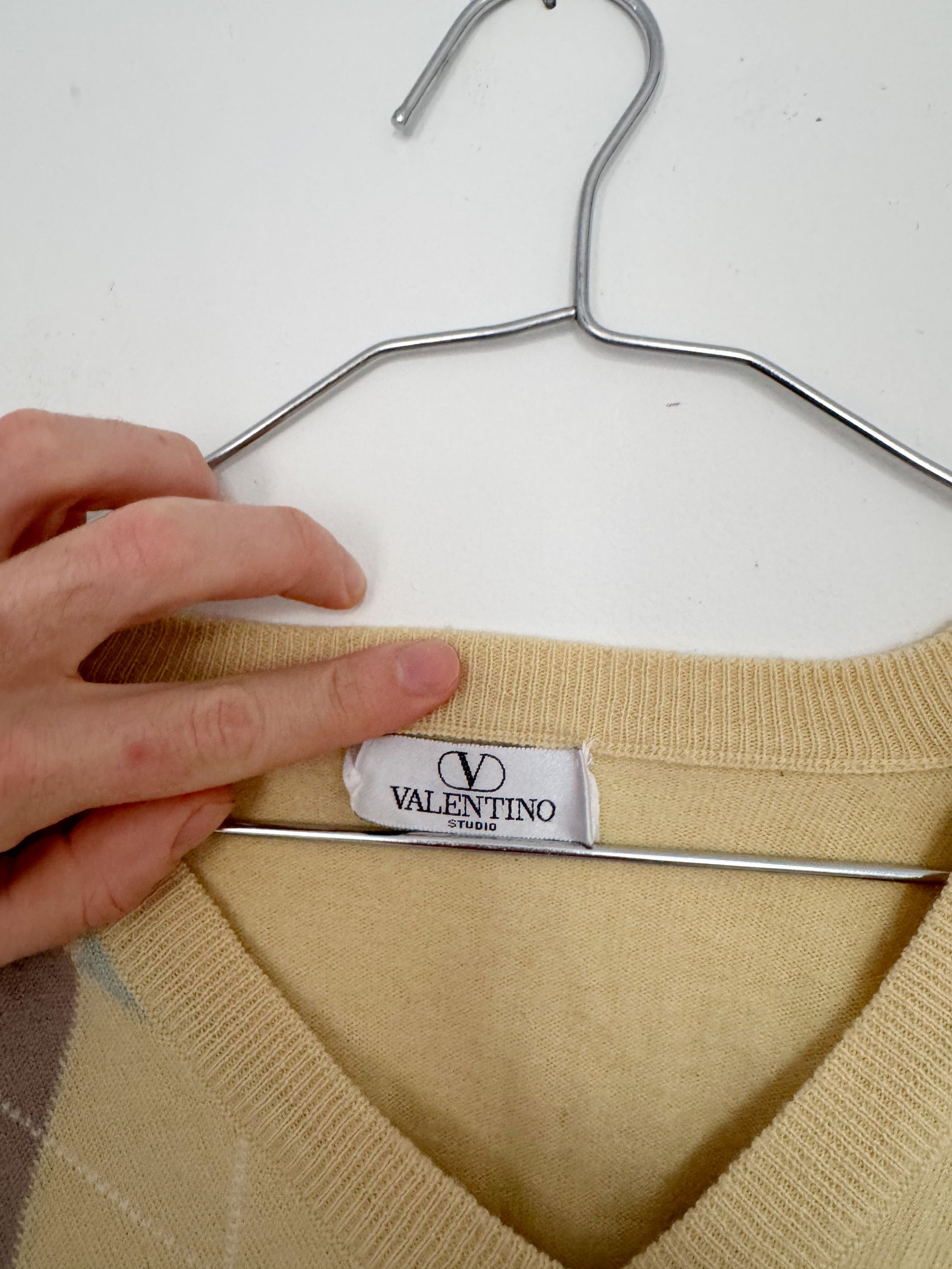 Valentino Vintage Valentino Argyle Sweater Size US M / EU 48-50 / 2 - 3 Thumbnail