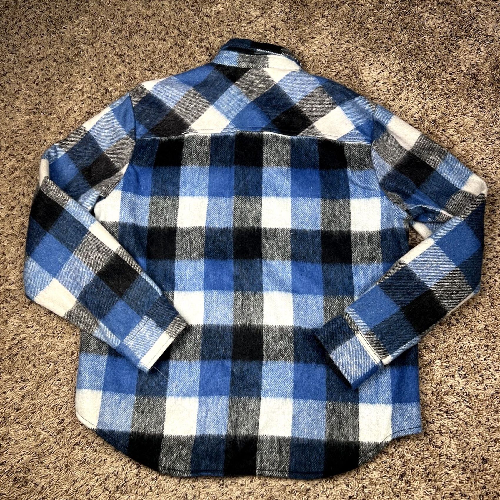 Vintage VINTAGE Outdoor Exchange Flannel Shirt Mens Large Blue Plaid 90s Size US L / EU 52-54 / 3 - 3 Thumbnail