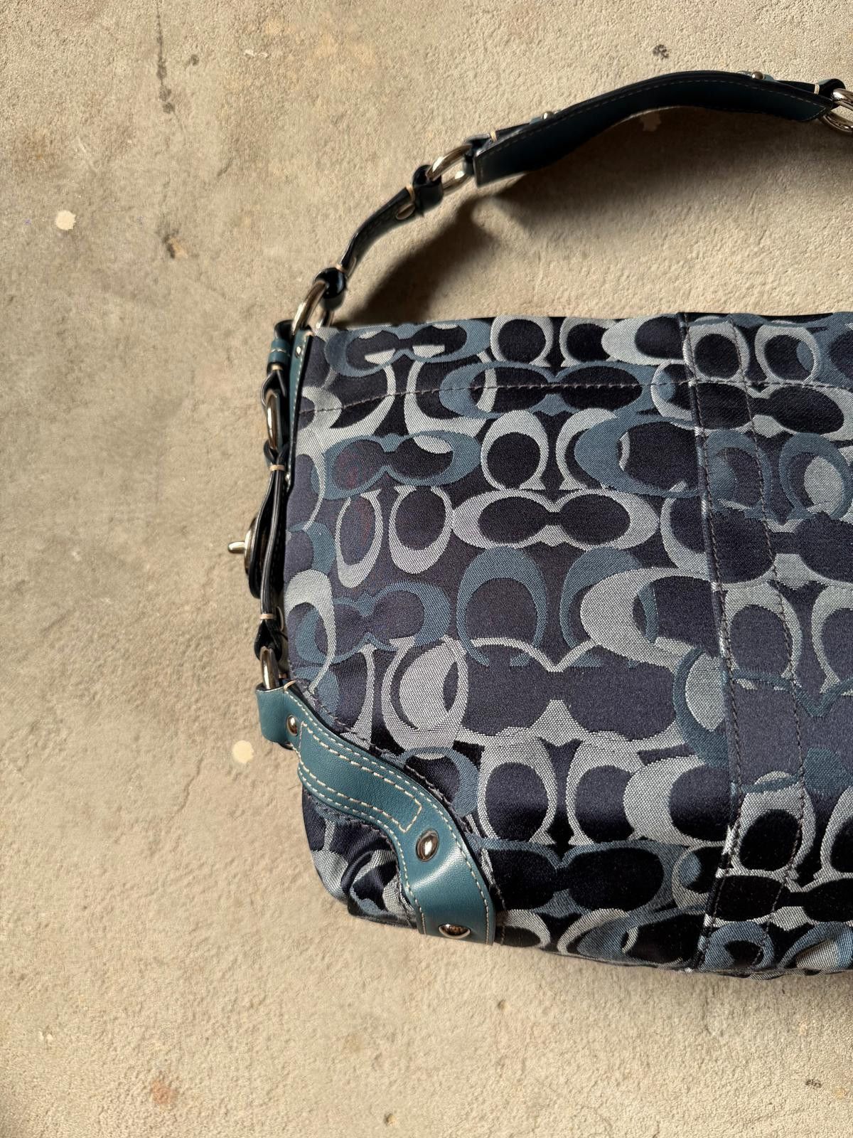 Coach Coach Signature Carly Hobo Shoulder Bag Blue Size ONE SIZE - 7 Thumbnail
