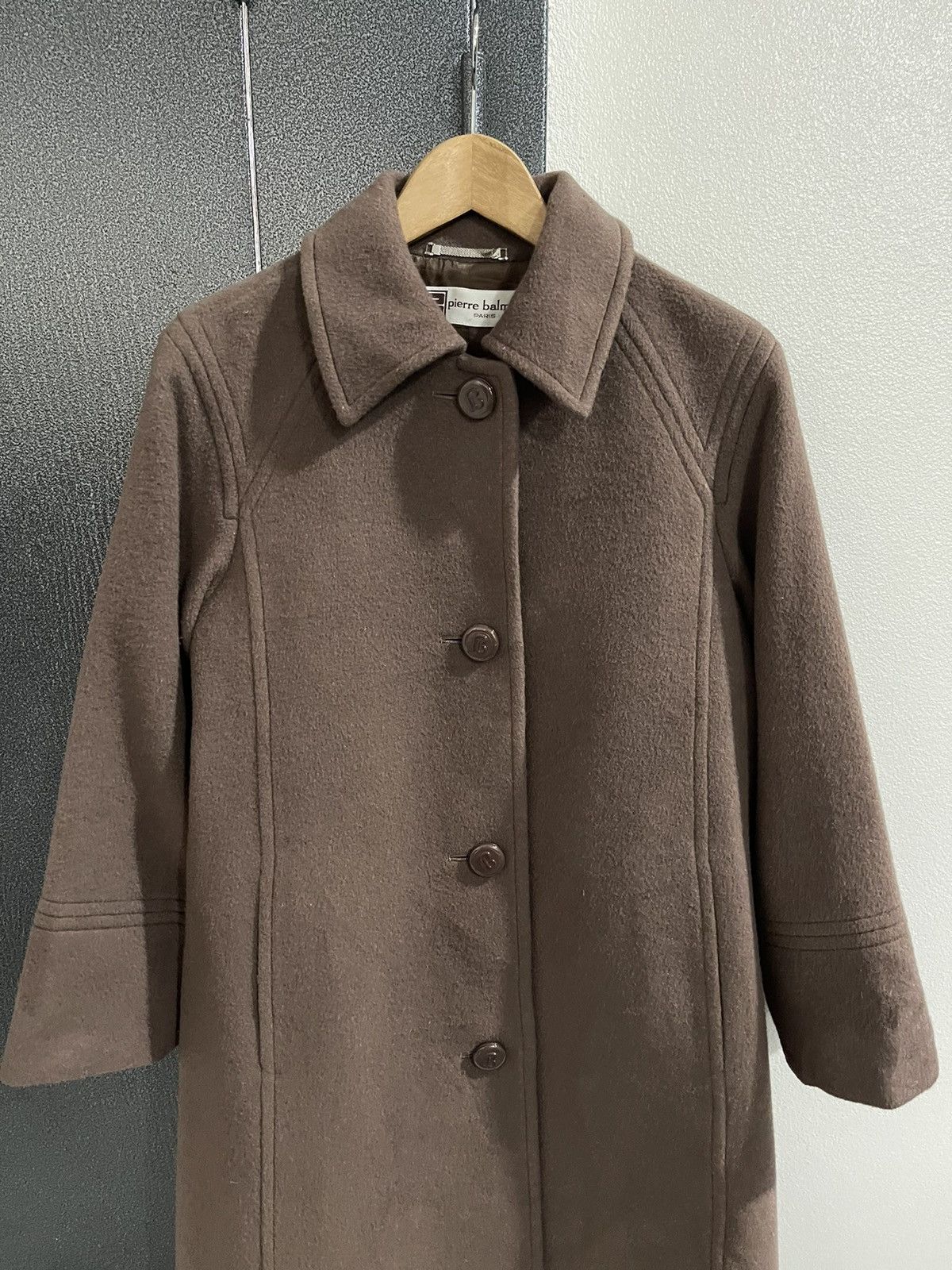 Pierre Balmain Vintage Pierre Balmain Paris Wool Long Coat Jacket Size US M / EU 48-50 / 2 - 4 Thumbnail