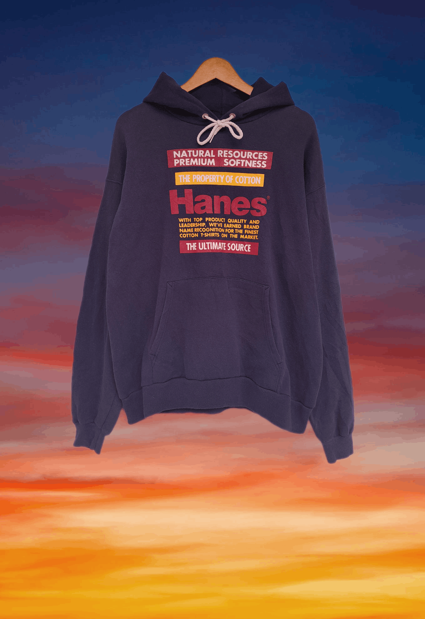 Hanes × Vintage Vintage 90s Hanes The Ultimate Source hoodies Size US L / EU 52-54 / 3 - 1 Thumbnail
