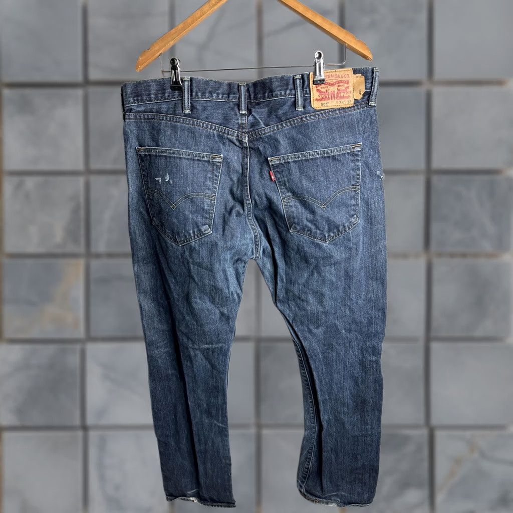 Levi's Levi'S 501 High Rise Mens Jeans Blue Medium Wash Distressed Denim Size US 38 / EU 54 - 1 Thumbnail