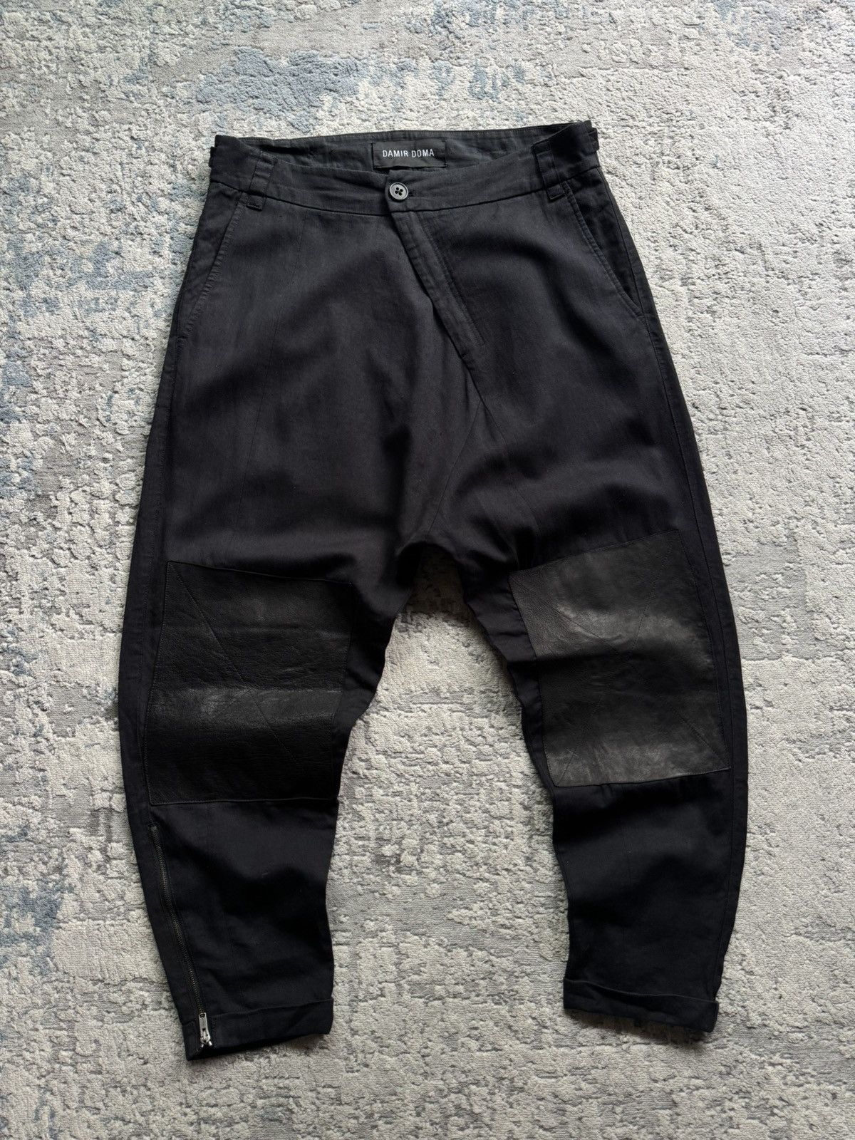 Damir Doma Damir Doma Linen/Leather Asymmetrical Pants Size 44 Size US 44 / EU 60 - 1 Thumbnail