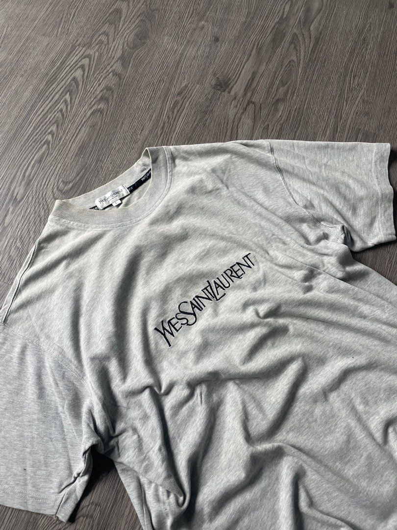 Yves Saint Laurent Vintage Yves Saint Laurent YSL Script Logo Tee Size US L / EU 52-54 / 3 - 6 Thumbnail