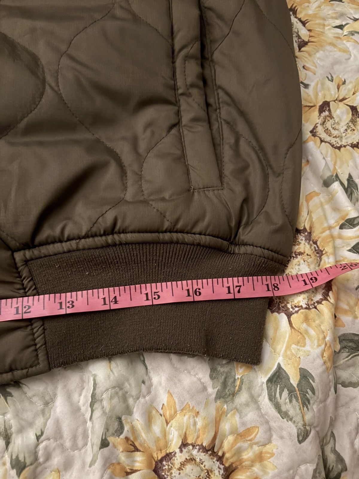 Japanese Brand Reversible Quilted Puffer Bomber Jacket Army Green Size US L / EU 52-54 / 3 - 8 Thumbnail