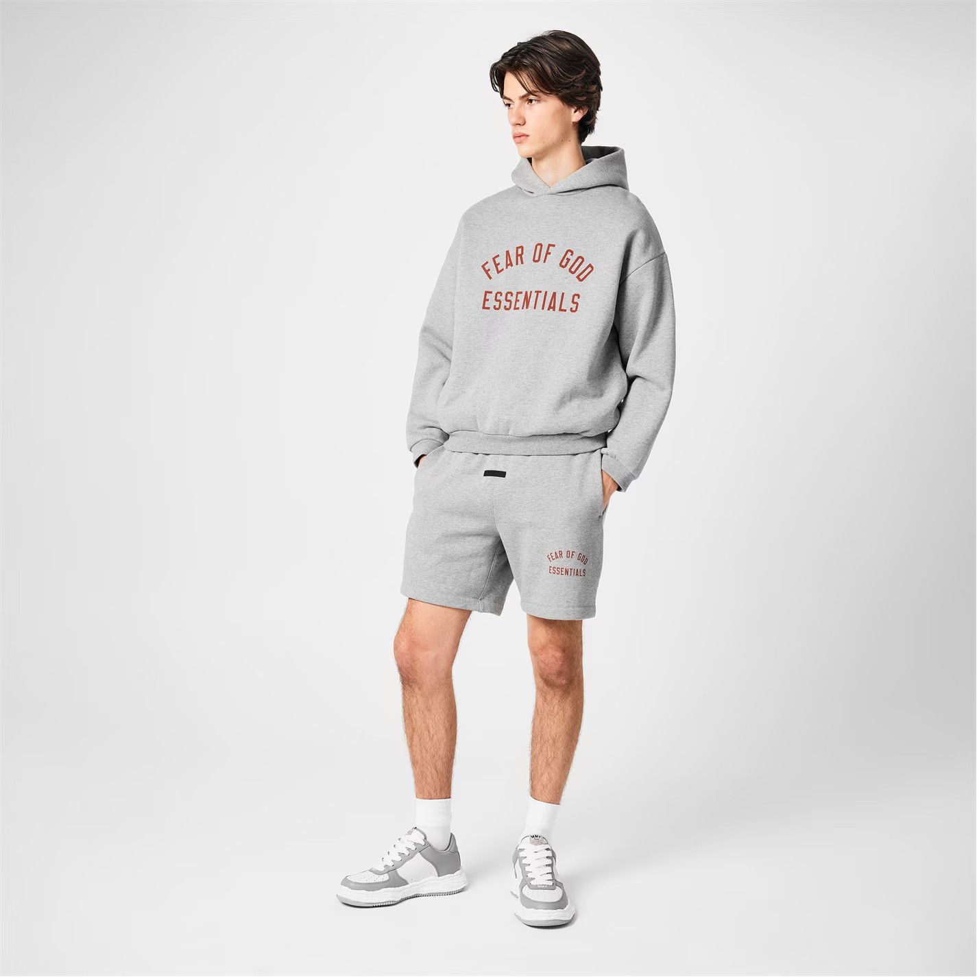 Fear of God o1g2r1mq0426 Fleece Hoodie in Heather Grey Size US M / EU 48-50 / 2 - 6 Thumbnail