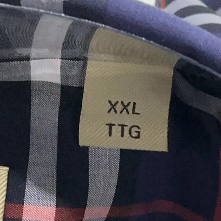 Burberry Burberry Burberry Navy Plaid Long Sleeve Shirt for Men-250 Size US XXL / EU 58 / 5 - 4 Thumbnail