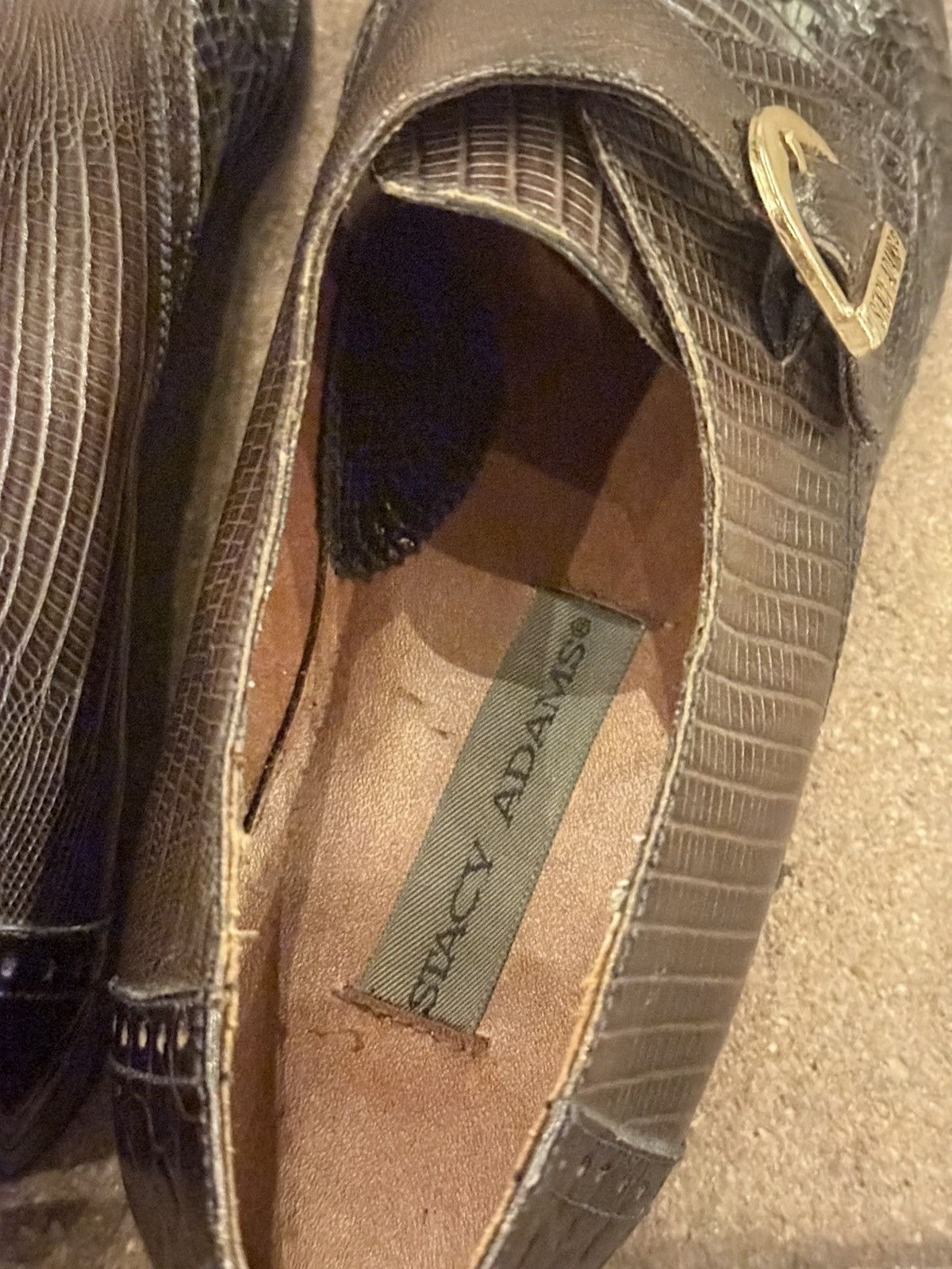 Stacy Adams Genuine leather 1980s Stacy Adams, snake skin Italy shoes Size US 10 / EU 43 - 5 Thumbnail