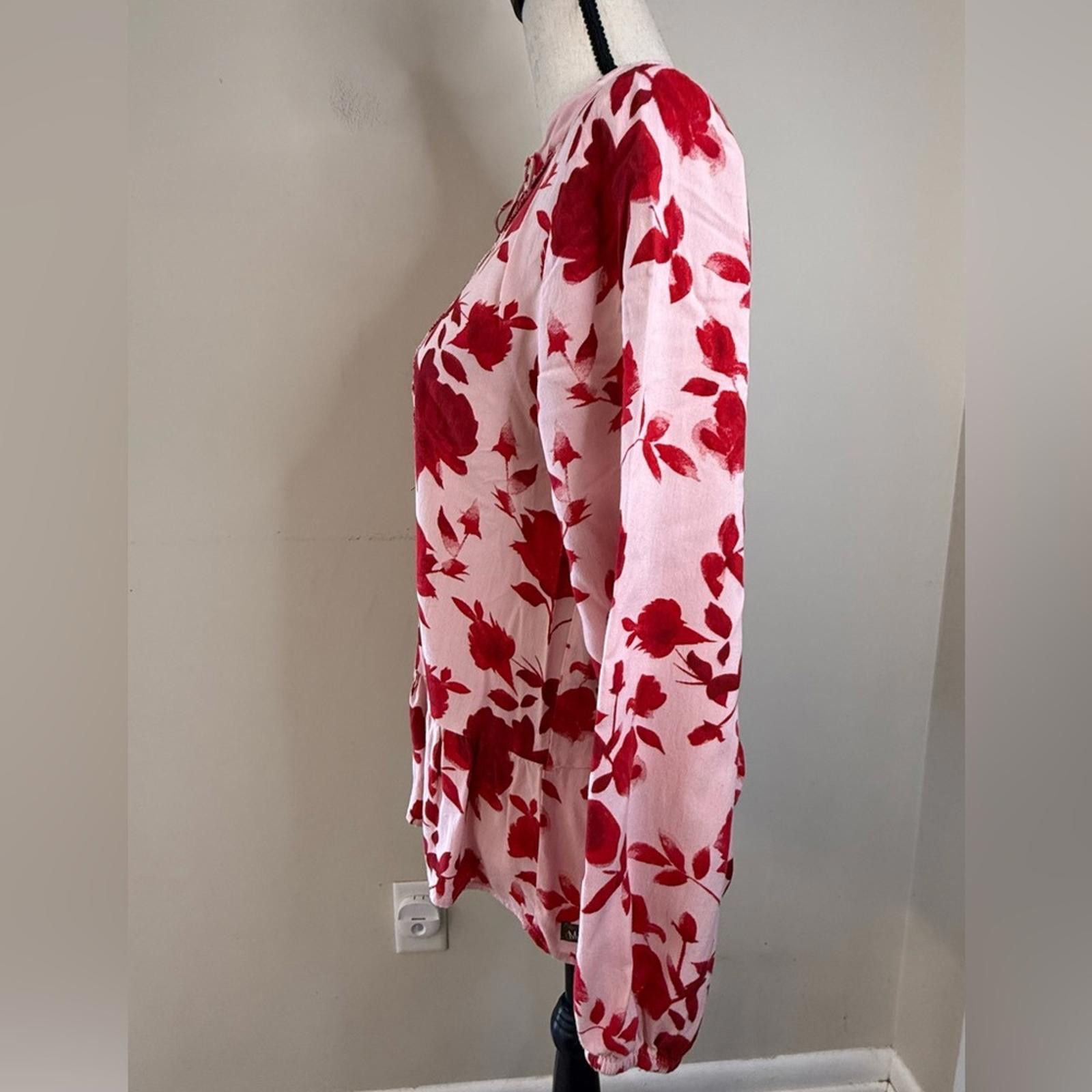 Other Matilda Jane floral pink & red rose boho ruffled top SZ SM Size S / US 4 / IT 40 - 3 Thumbnail