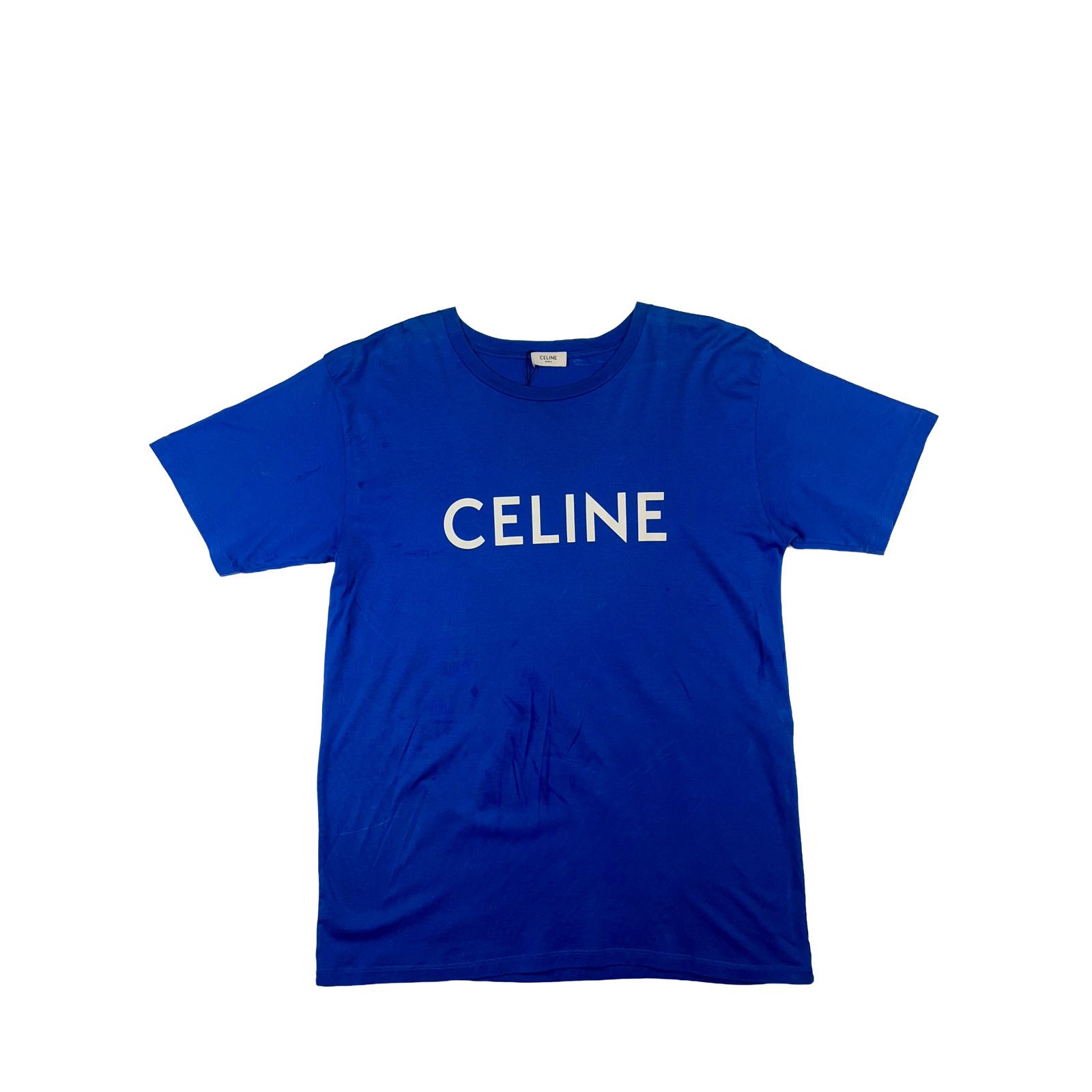Celine Celine "Spellout Logo" Blue & White Tee Size US M / EU 48-50 / 2 - 1 Thumbnail