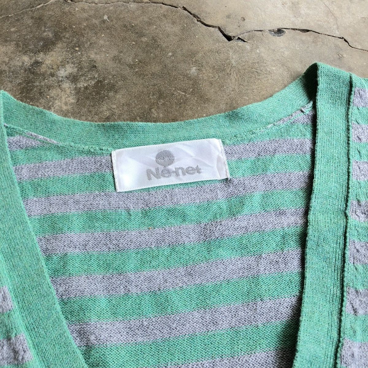 Ne-Net Vintage Issey Miyake Ne-Net Cat Logo Stripe Cardigan Size US S / EU 44-46 / 1 - 9 Thumbnail