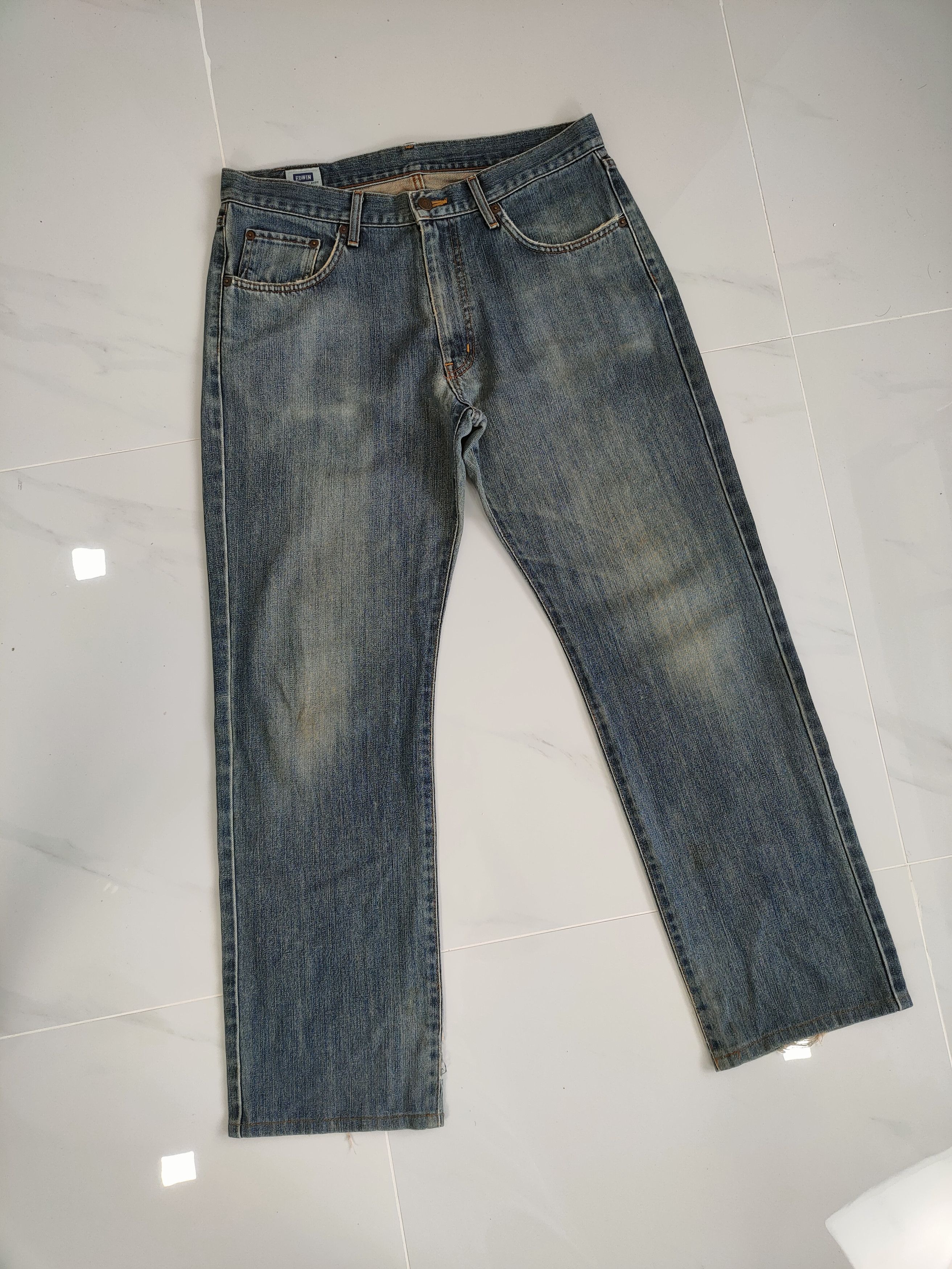 Edwin × Vintage VINTAGE EDWIN FADED JEAN DENIM PANTS Size US 33 - 1 Thumbnail