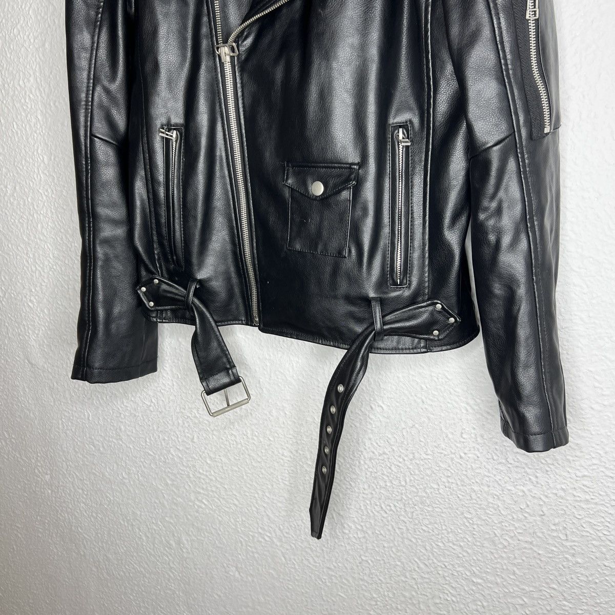 Zara Zara Ramones Leather Jacket Biker Moto Motorcycle Style Y2K Size US L / EU 52-54 / 3 - 2 Thumbnail
