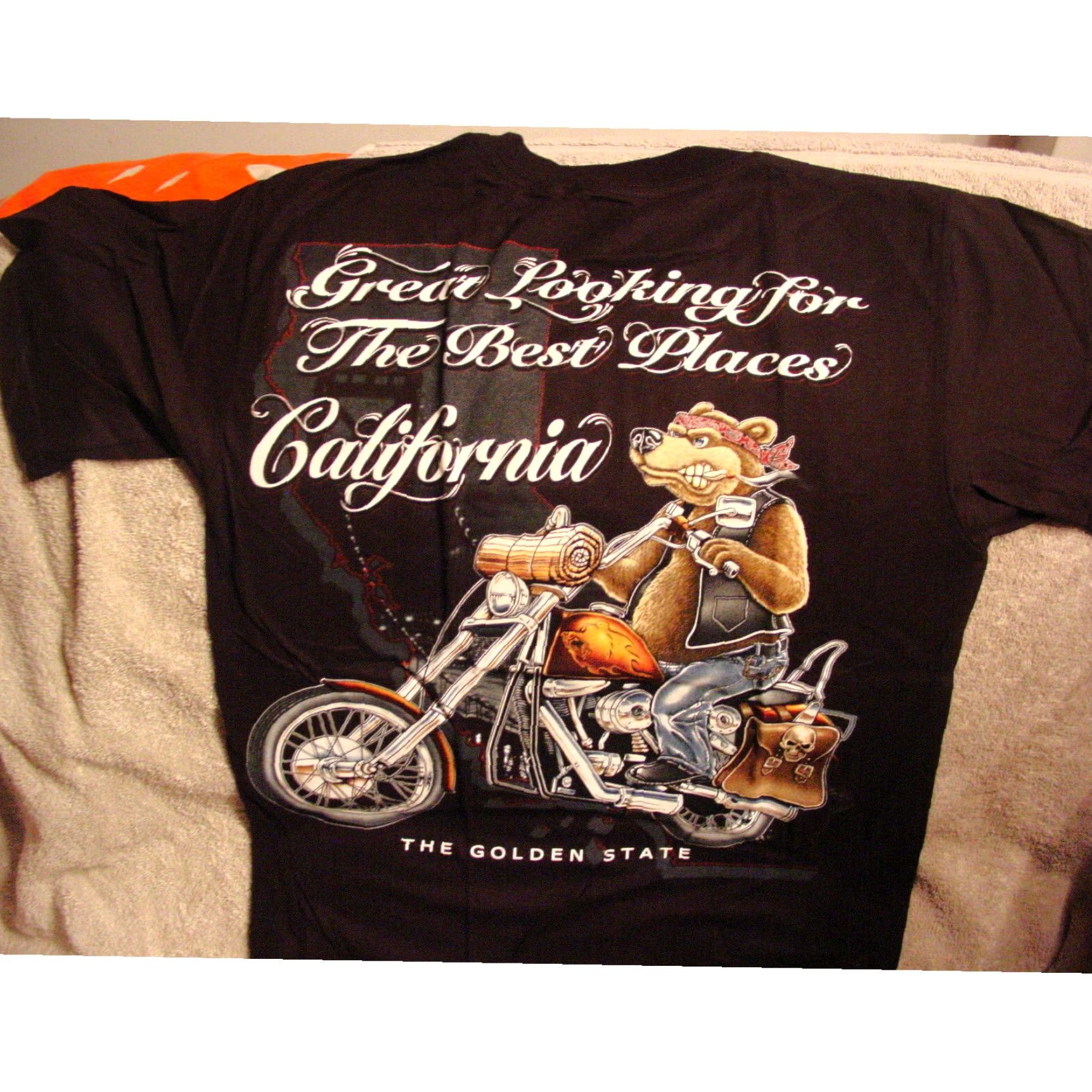 Vintage California Bear Motorcycle Mens T Shirt Extra Large XL Size US M / EU 48-50 / 2 - 1 Thumbnail