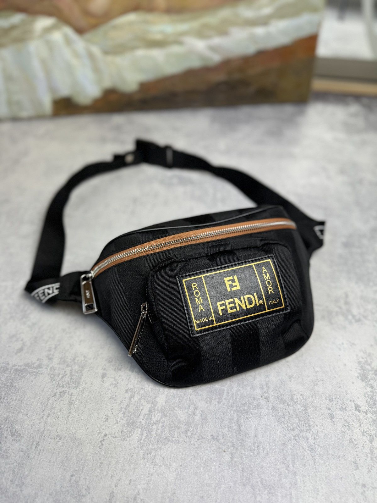 Fendi Nylon Pouch Sling Banan Shoulder Prada Gucci Dior Bag