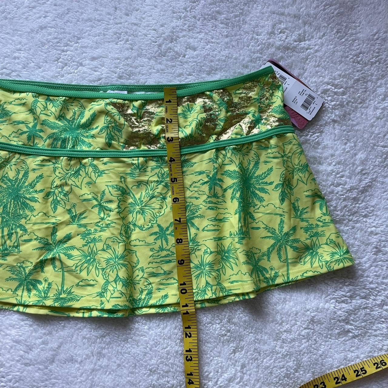 XOXO XOXO Green Mini Swim Skirt Size Large Size 31" - 4 Thumbnail