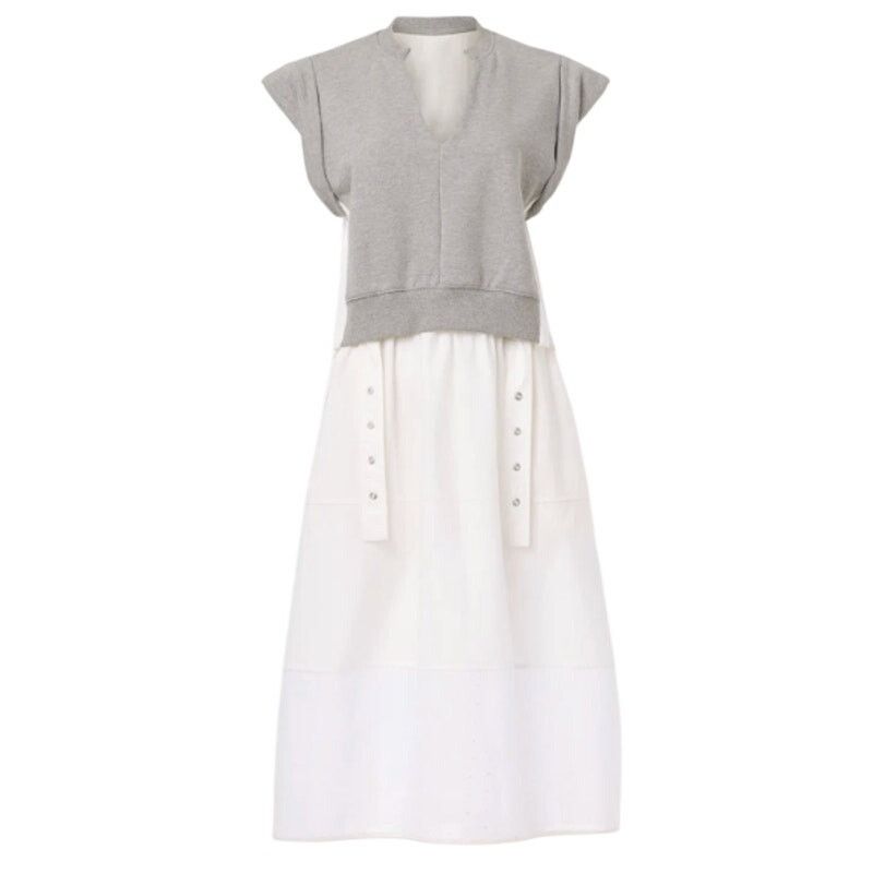 3.1 Phillip Lim 3.1 Phillip Lim Combo Tiered Sweatshirt Midi Dress, Size M Size M / US 6-8 / IT 42-44 - 1 Thumbnail