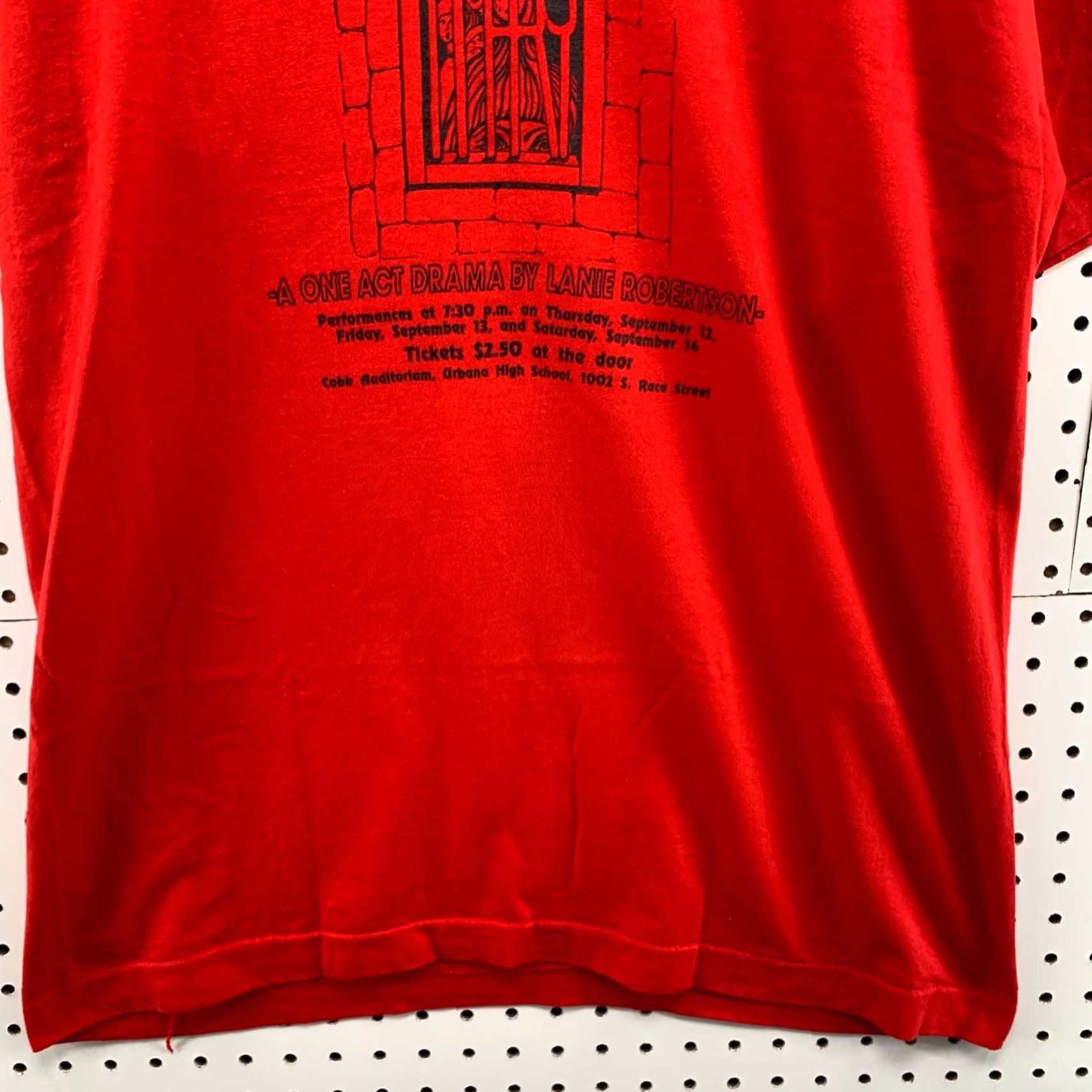 Fruit Of The Loom VINTAGE Fruit of the Loom T-Shirt Unisex Adults XL Red 90s School Play Stitch Possessed Devil Size US XL / EU 56 / 4 - 6 Thumbnail