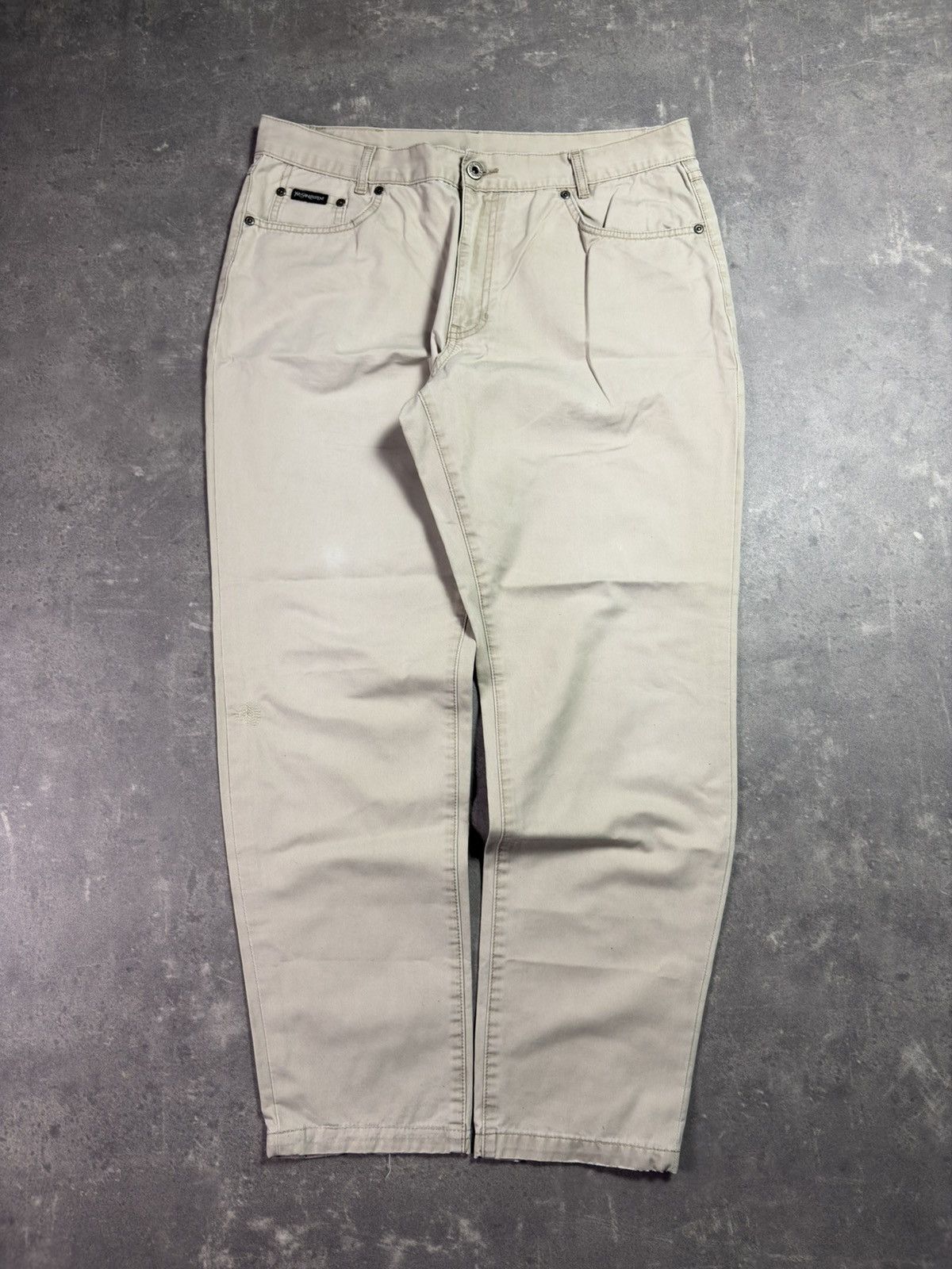 Yves Saint Laurent Yves Saint Laurent YSL Back Logo Beige Trousers Pants 34 Size US 34 / EU 50 - 2 Thumbnail