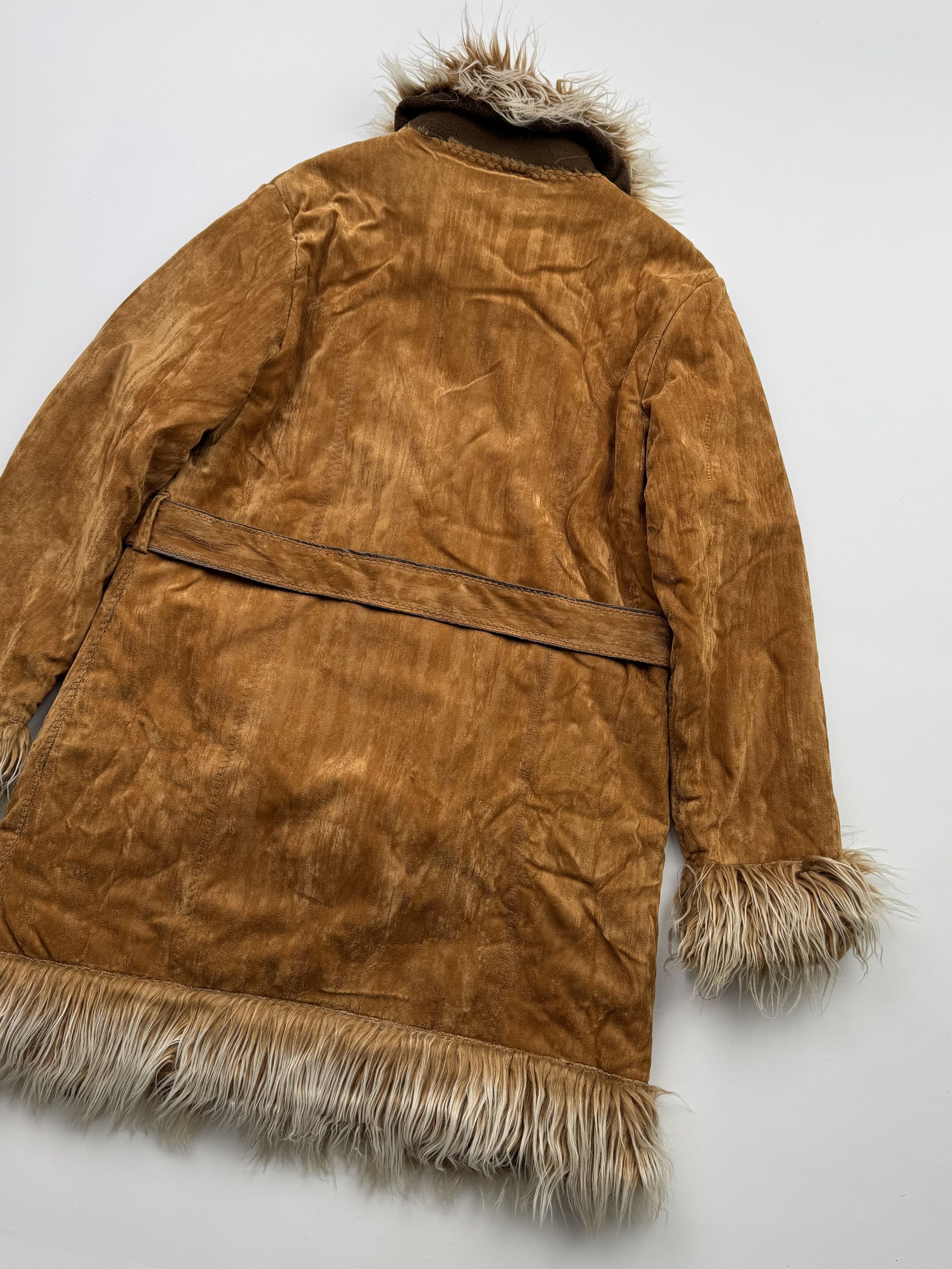 Japanese Brand Y2K Faux Sheepskin Coat With Faux Fur Details B327(V394)E2 Size M / US 6-8 / IT 42-44 - 10 Thumbnail